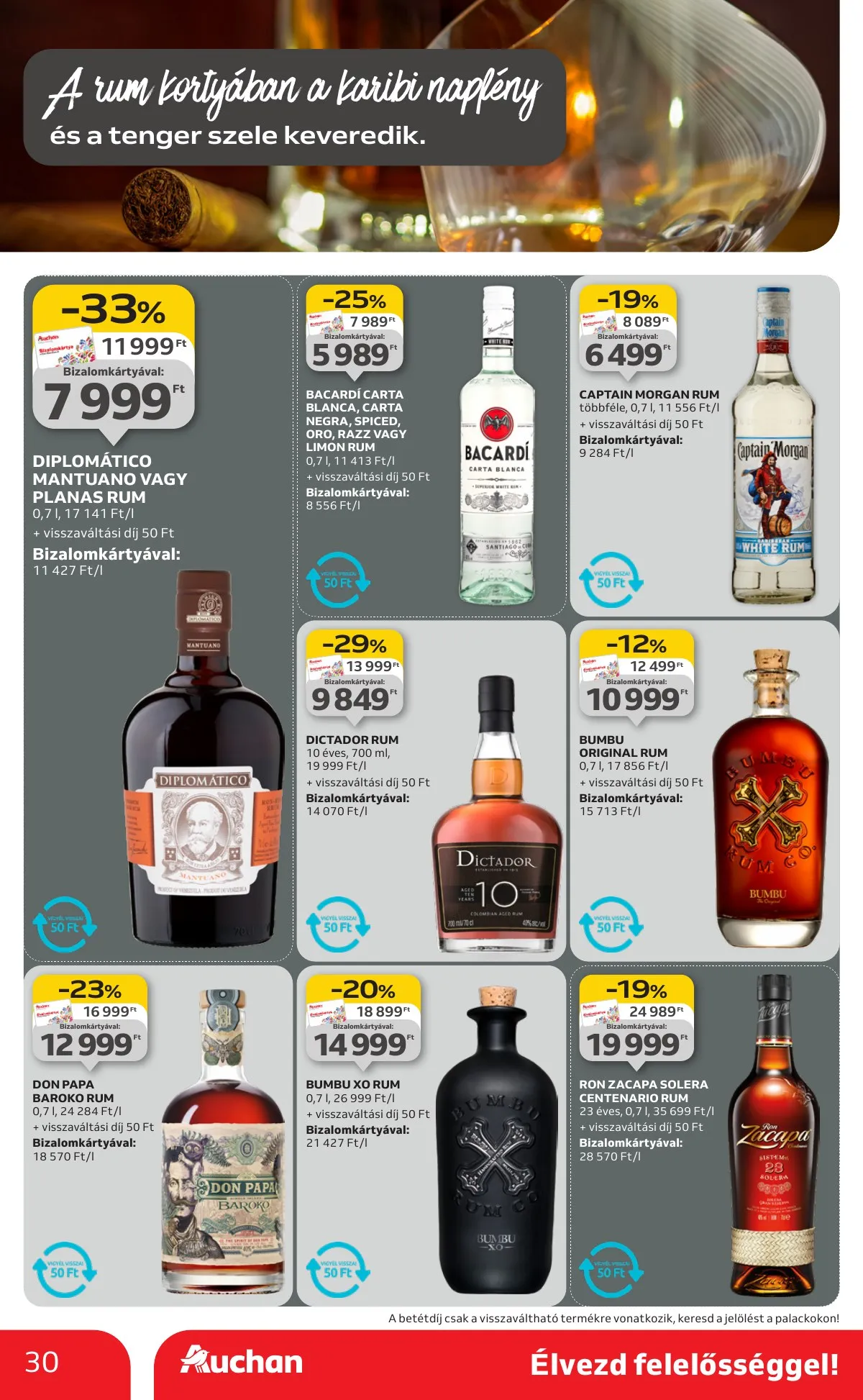 Auchan akciós újság Hipermarket Bor 10.02–10.22 – 30. oldal