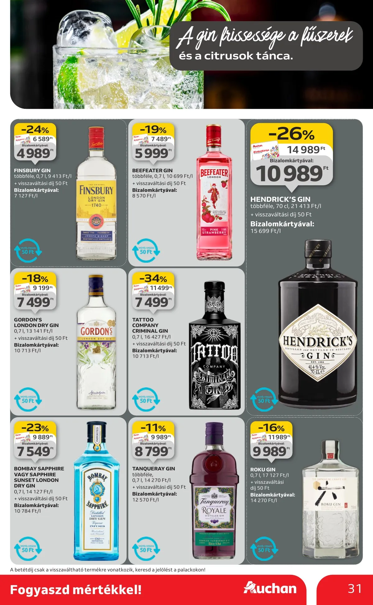 Auchan akciós újság Hipermarket Bor 10.02–10.22 – 31. oldal