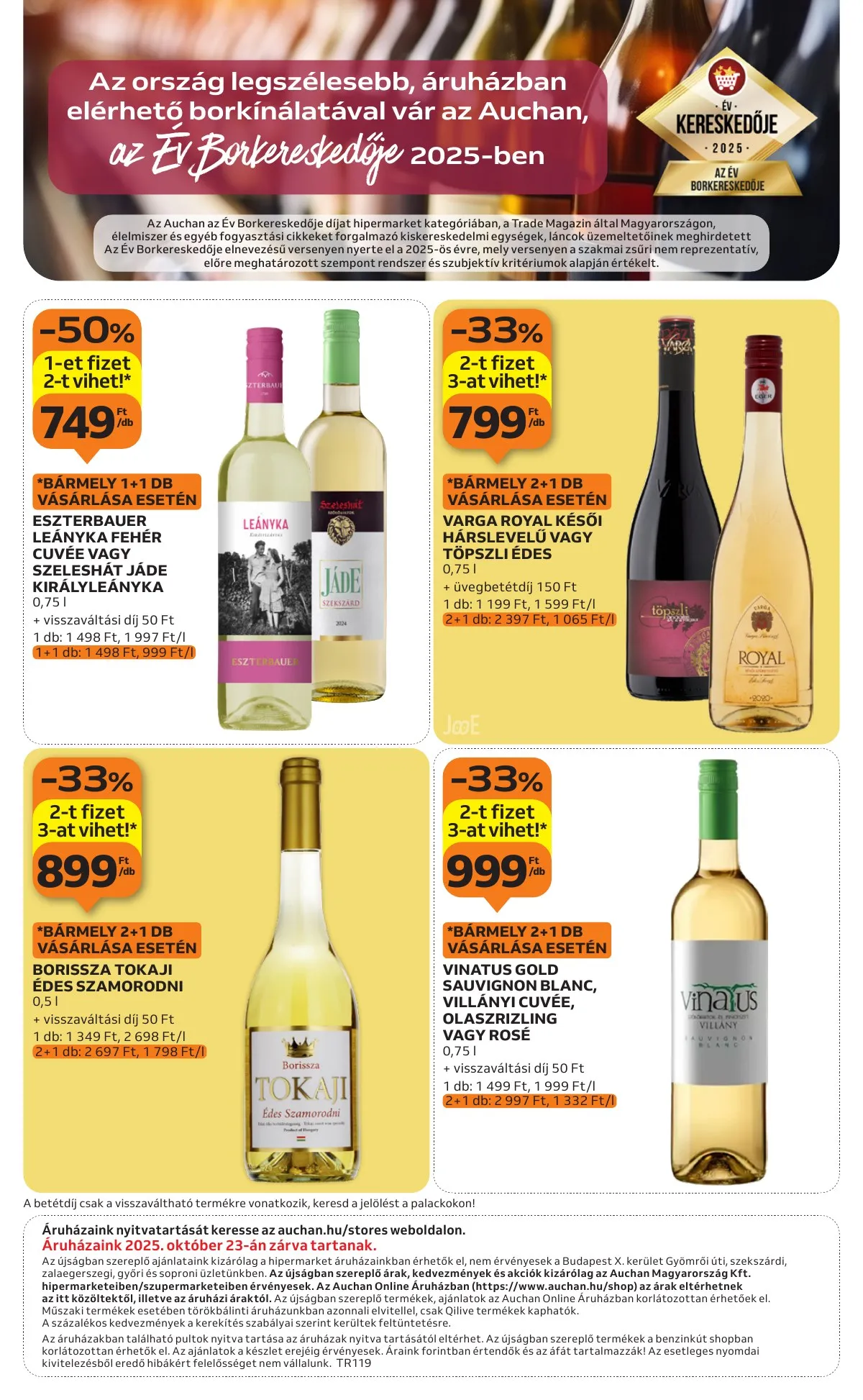 Auchan akciós újság Hipermarket Bor 10.02–10.22 – 36. oldal