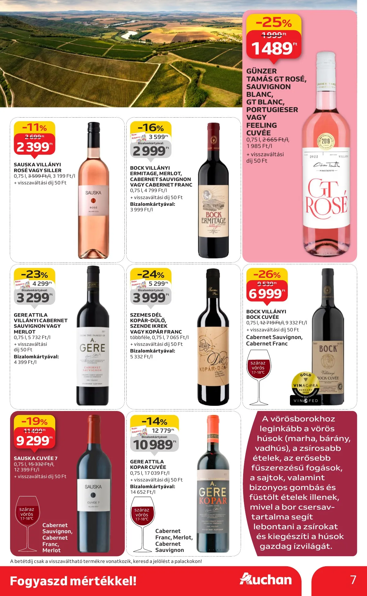 Auchan akciós újság Hipermarket Bor 10.02–10.22 – 7. oldal