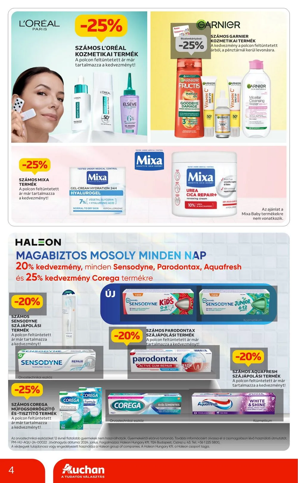 Auchan akciós újság Hipermarket drogéria 07.11–07.24 – 4. oldal