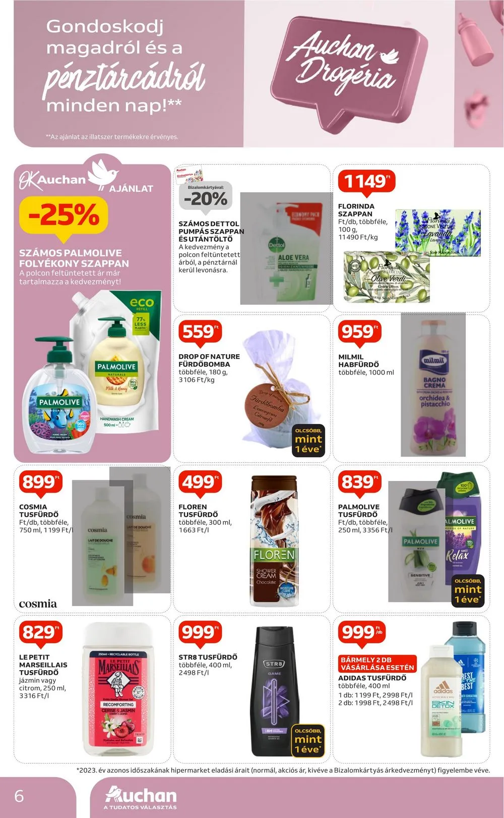 Auchan akciós újság Hipermarket drogéria 07.11–07.24 – 6. oldal