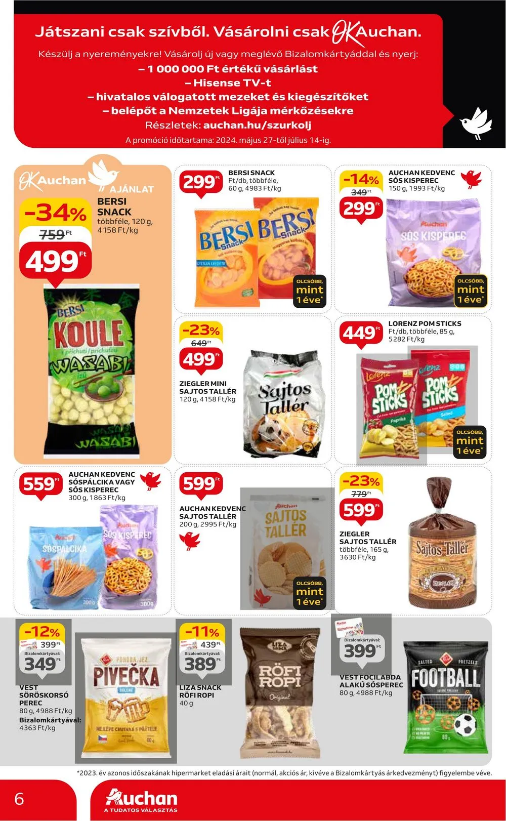 Auchan akciós újság Hipermarket EB 06.13–06.26 – 6. oldal