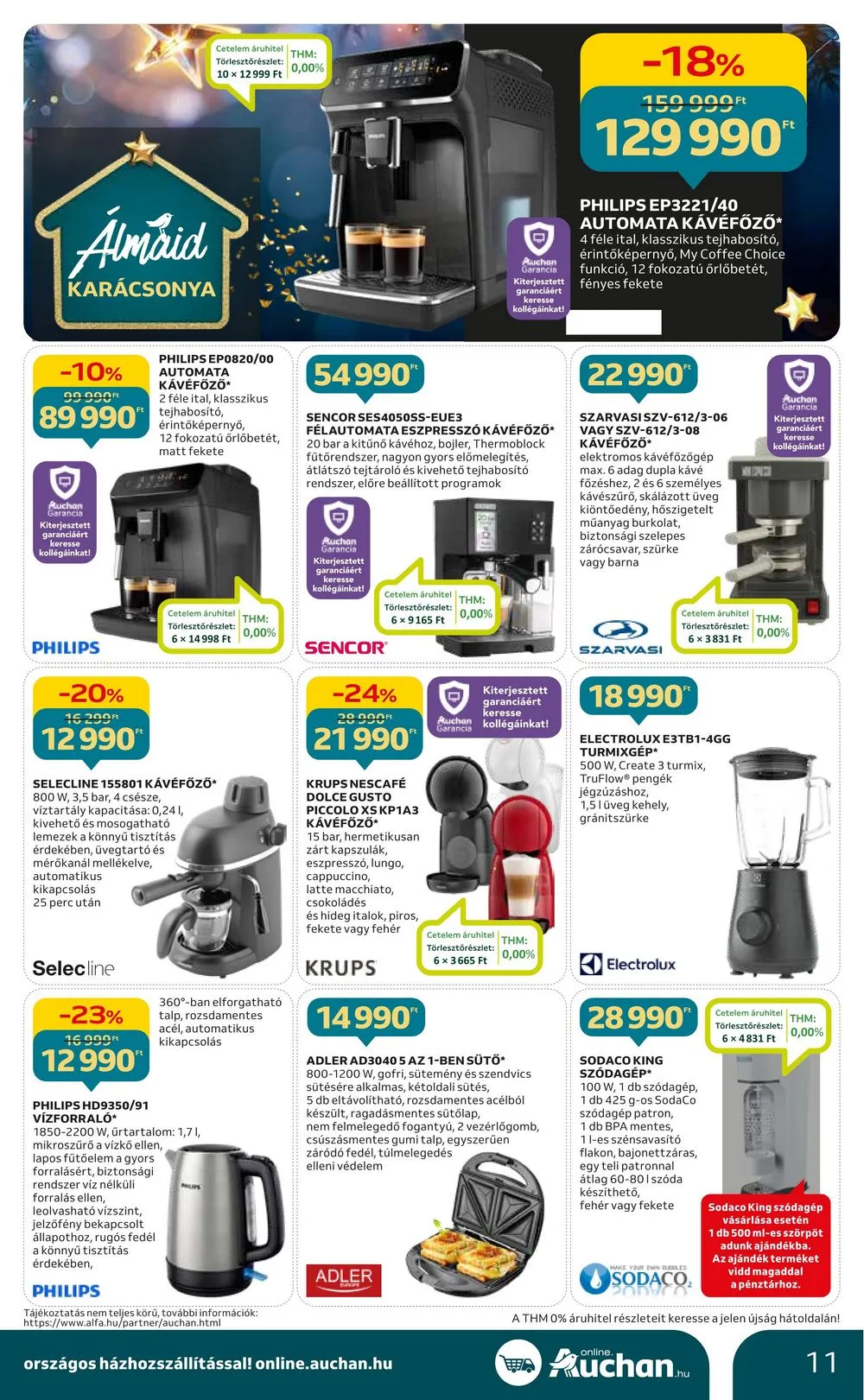 Auchan akciós újság Hipermarket elektonikai 12.07–12.24 – 11. oldal