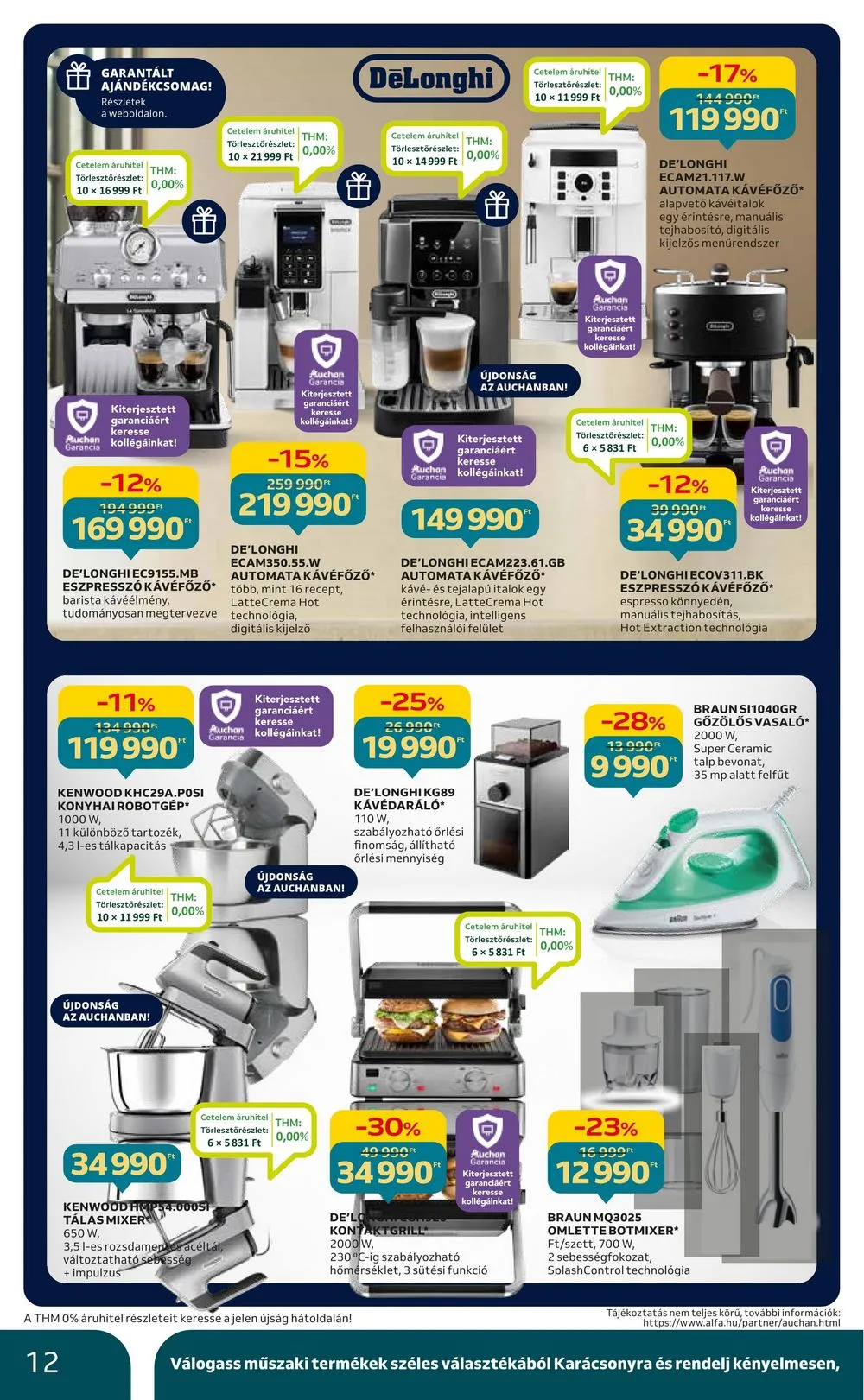 Auchan akciós újság Hipermarket elektonikai 12.07–12.24 – 12. oldal