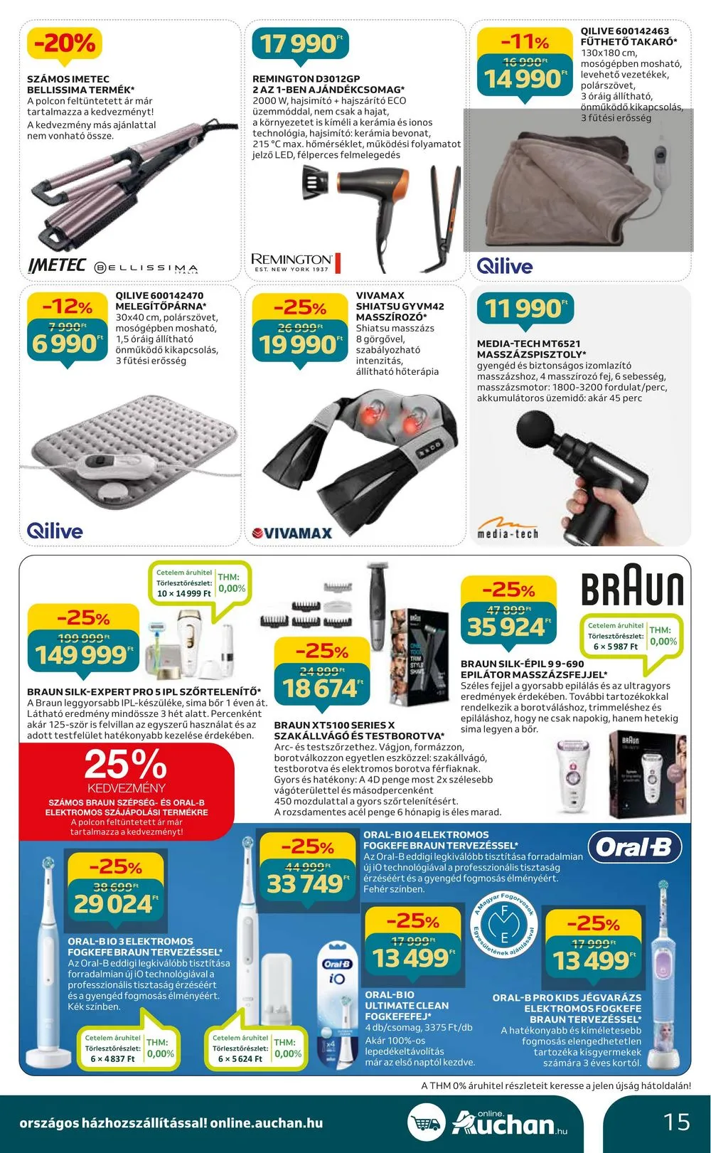 Auchan akciós újság Hipermarket elektonikai 12.07–12.24 – 15. oldal