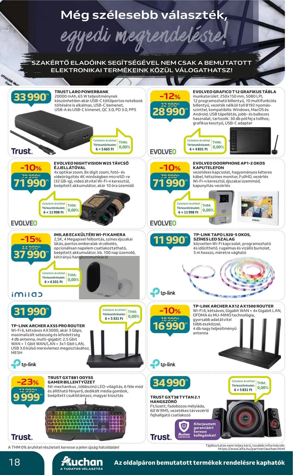 Auchan akciós újság Hipermarket elektonikai 12.07–12.24 – 18. oldal