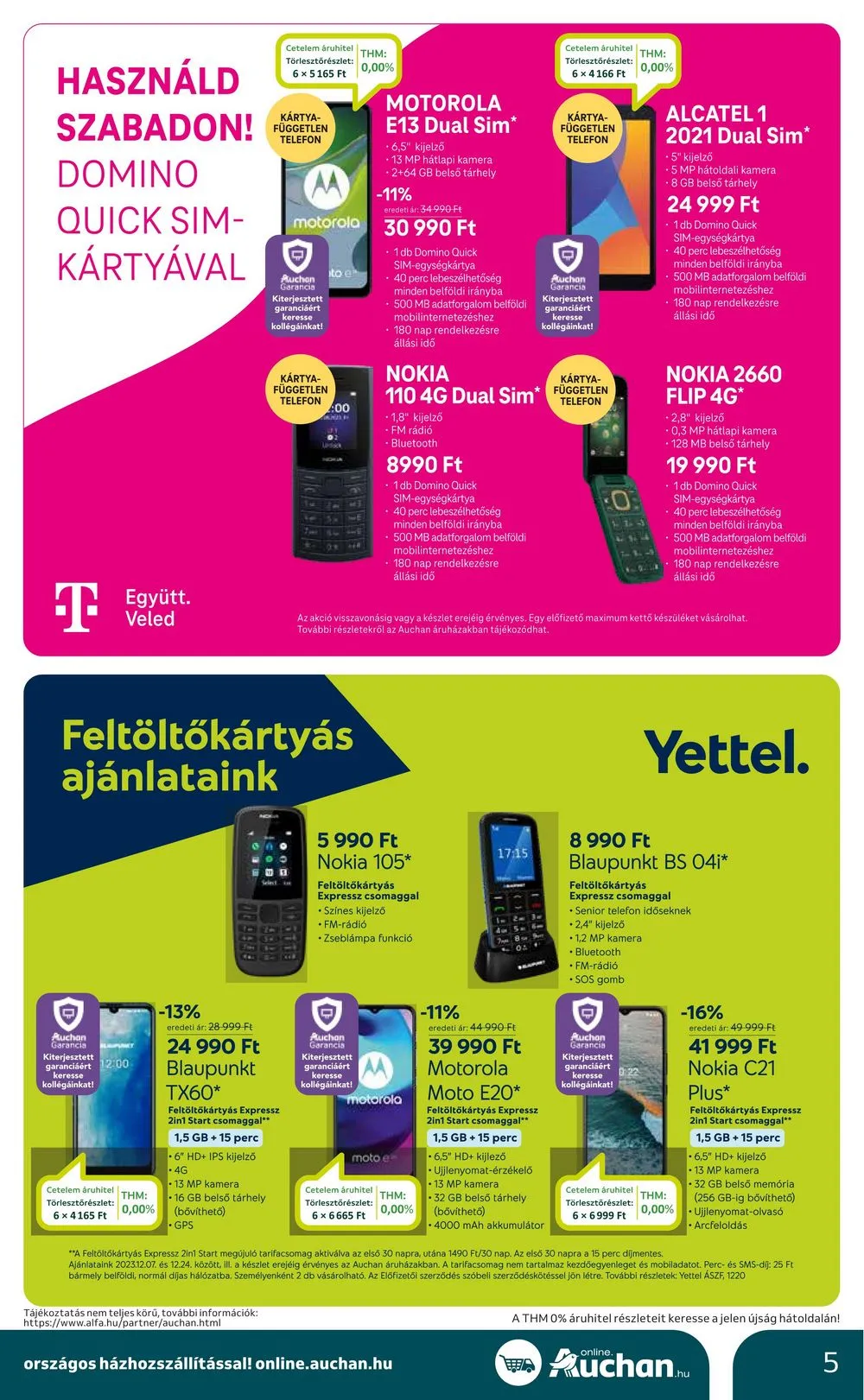 Auchan akciós újság Hipermarket elektonikai 12.07–12.24 – 5. oldal