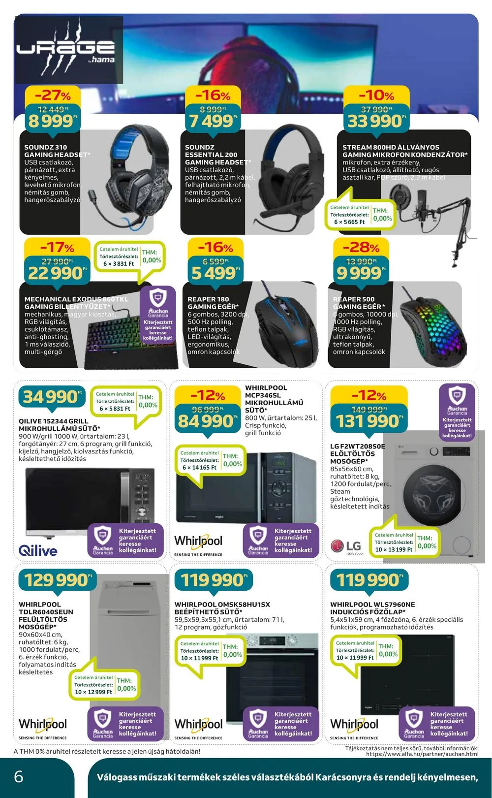 Auchan akciós újság Hipermarket elektonikai 12.07–12.24 – 6. oldal