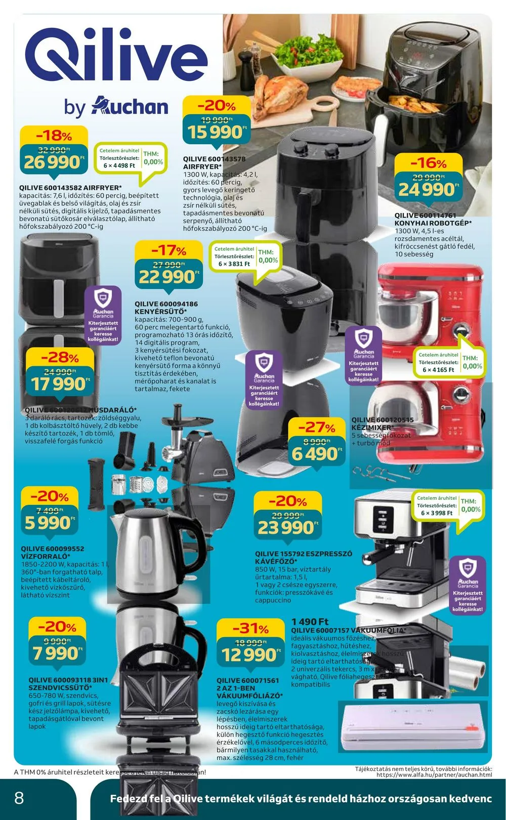 Auchan akciós újság Hipermarket elektonikai 12.07–12.24 – 8. oldal