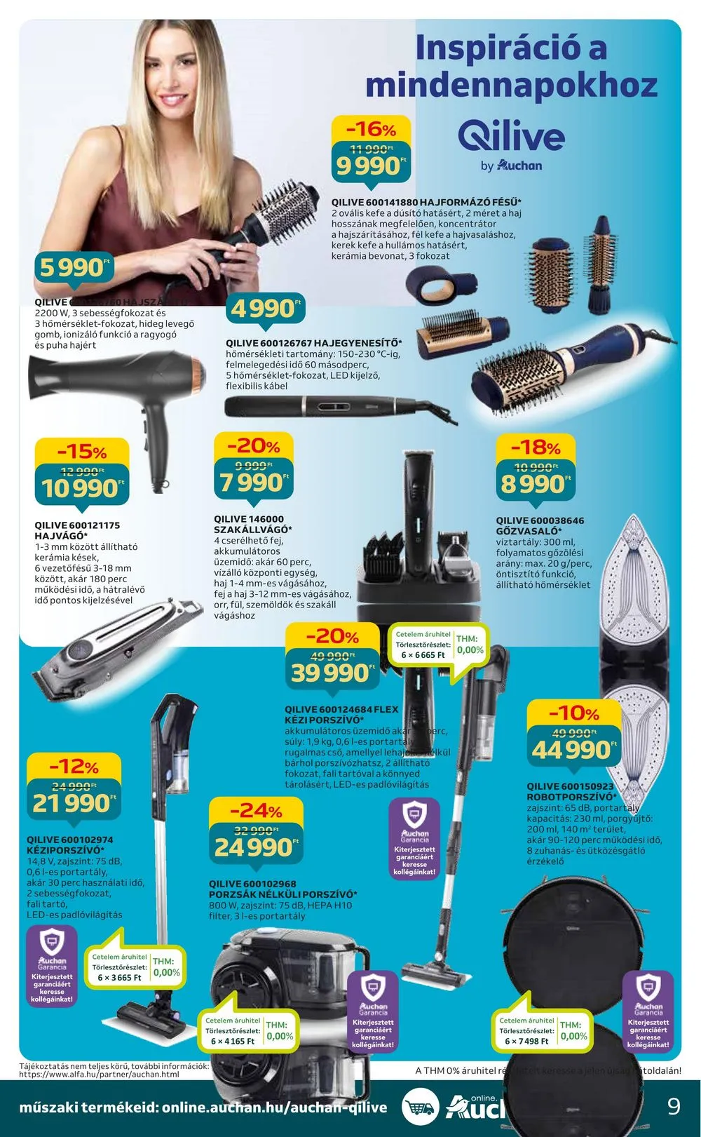 Auchan akciós újság Hipermarket elektonikai 12.07–12.24 – 9. oldal