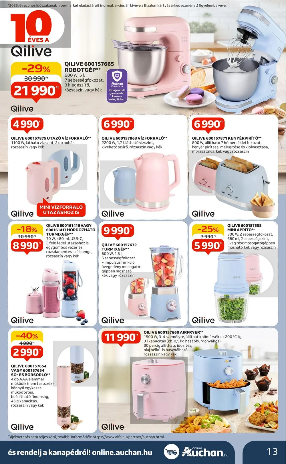 Auchan akciós újság Hipermarket Elektonikai 05.02–05.15 – 13. oldal