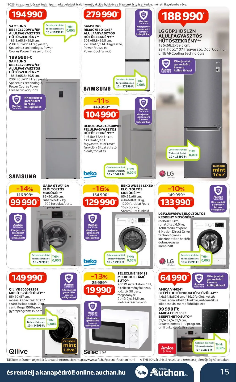 Auchan akciós újság Hipermarket Elektonikai 05.02–05.15 – 15. oldal