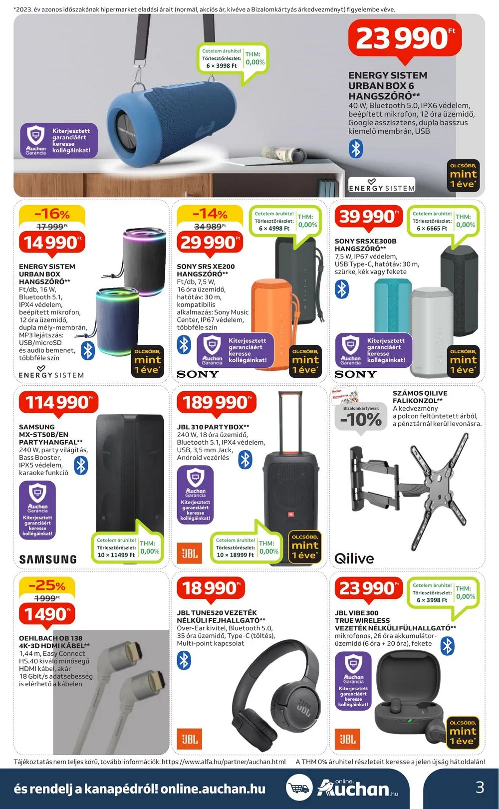 Auchan akciós újság Hipermarket Elektonikai 05.02–05.15 – 3. oldal