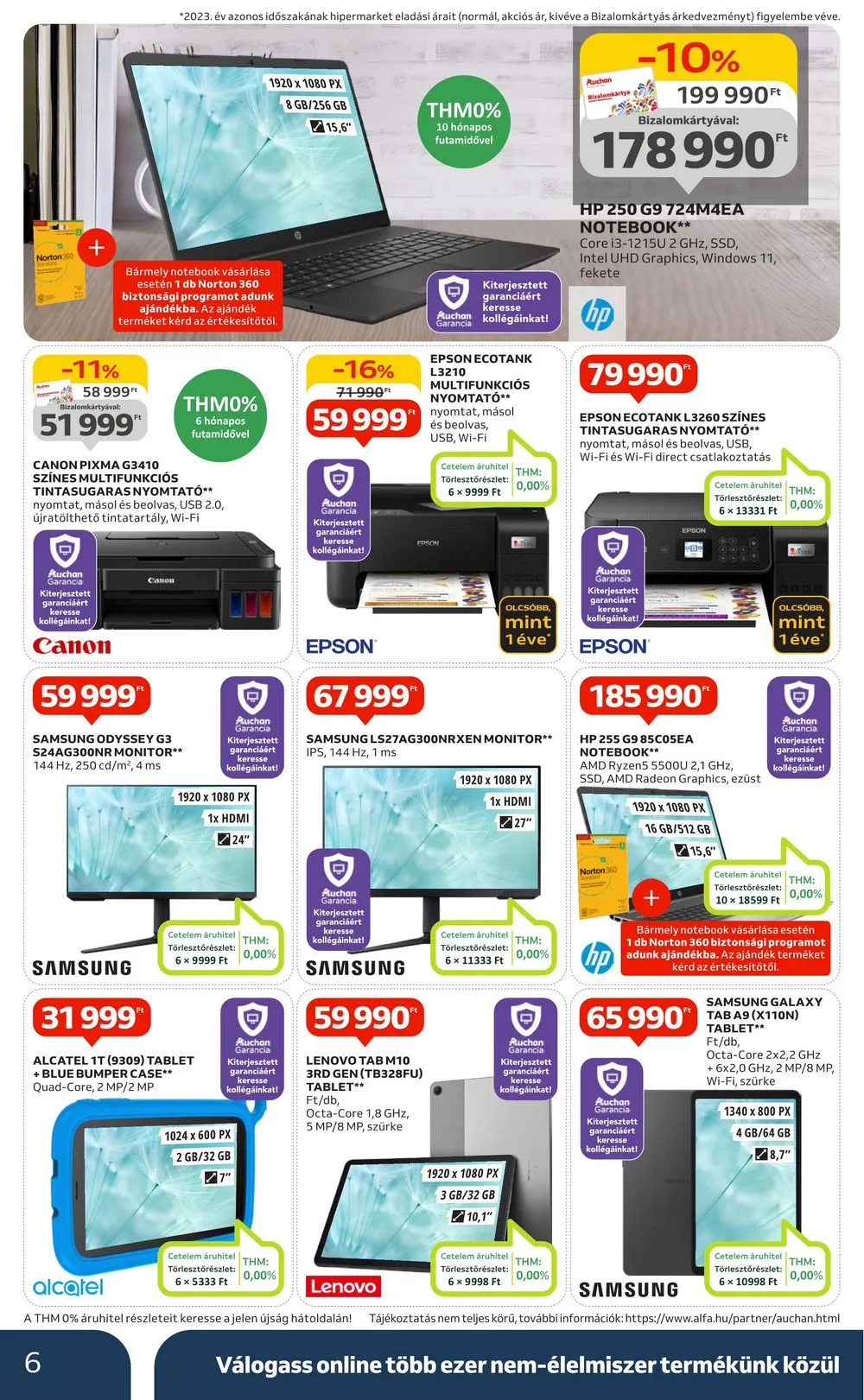 Auchan akciós újság Hipermarket Elektonikai 05.02–05.15 – 6. oldal