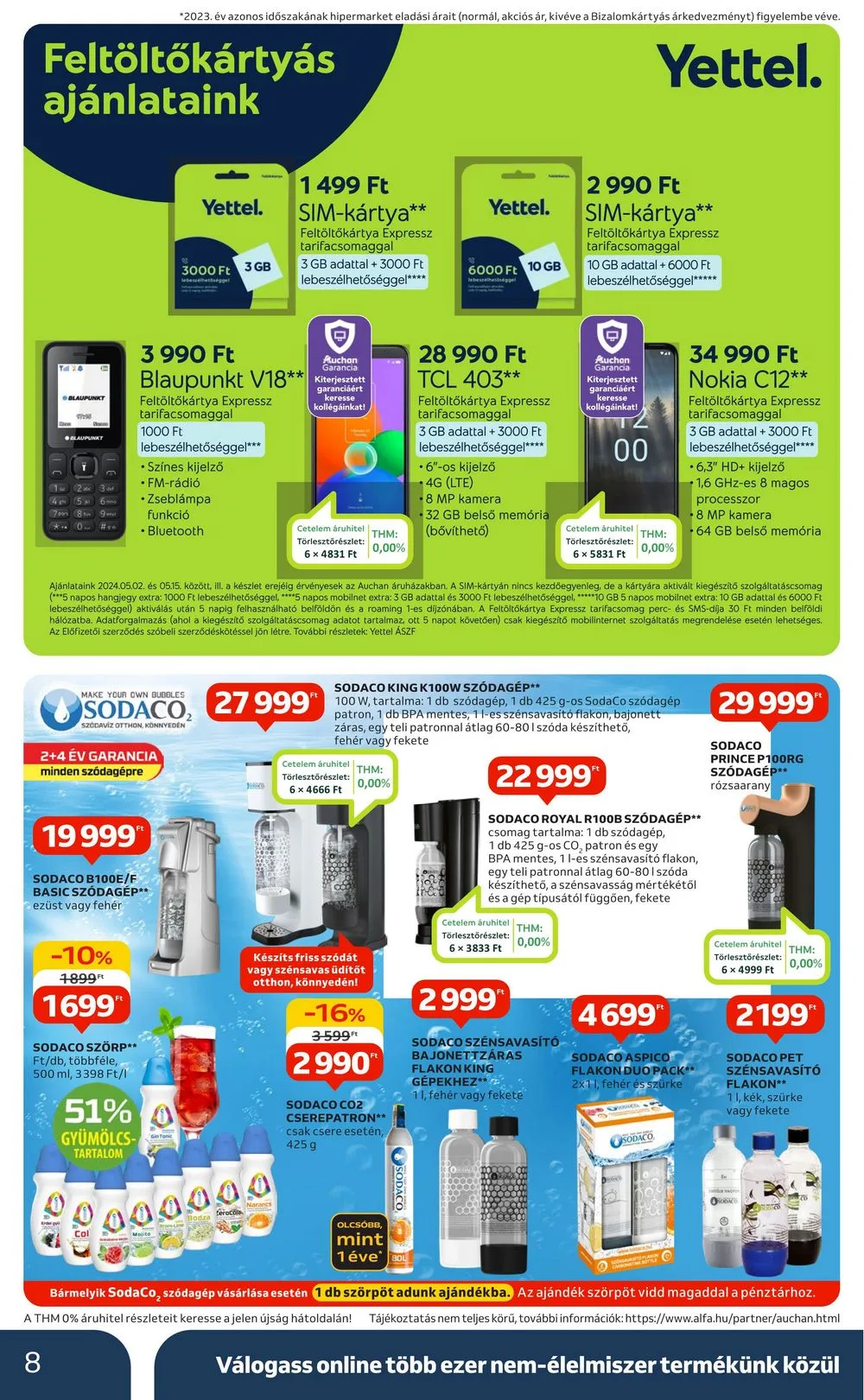 Auchan akciós újság Hipermarket Elektonikai 05.02–05.15 – 8. oldal