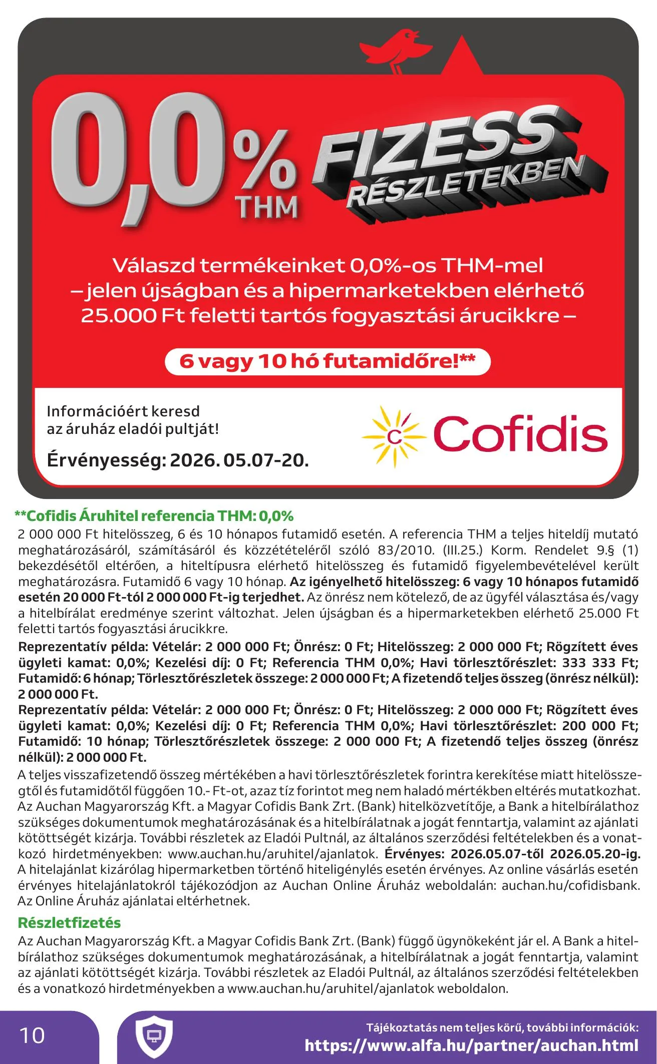 Auchan akciós újság Hipermarket Elektonikai 05.07–05.20 – 10. oldal