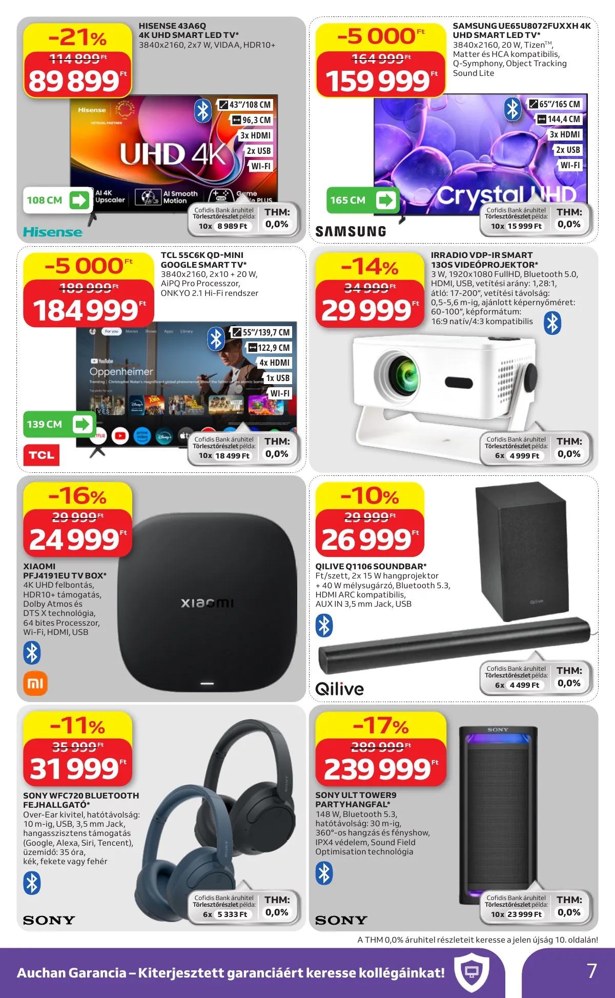 Auchan akciós újság Hipermarket Elektonikai 05.07–05.20 – 7. oldal