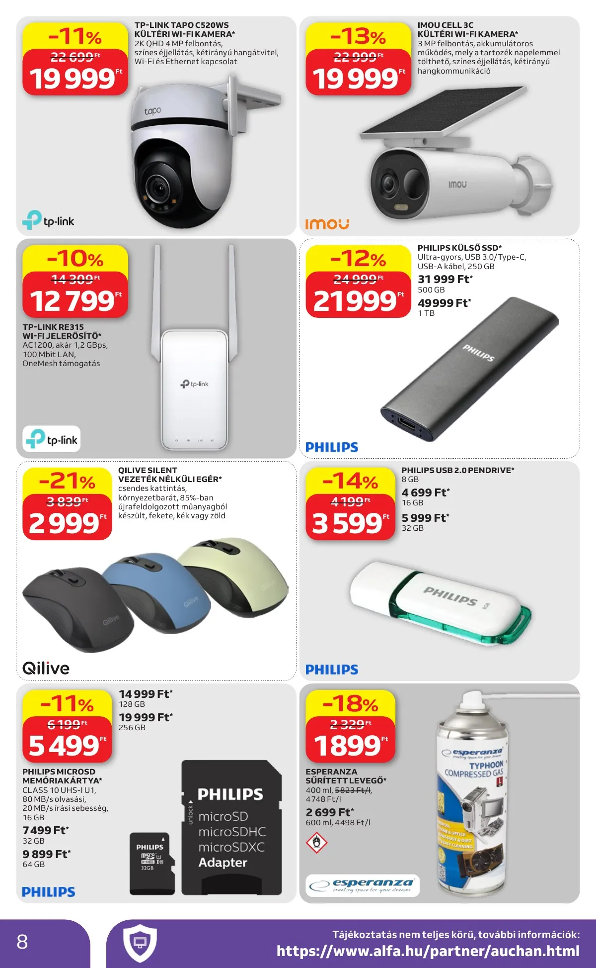 Auchan akciós újság Hipermarket Elektonikai 05.07–05.20 – 8. oldal
