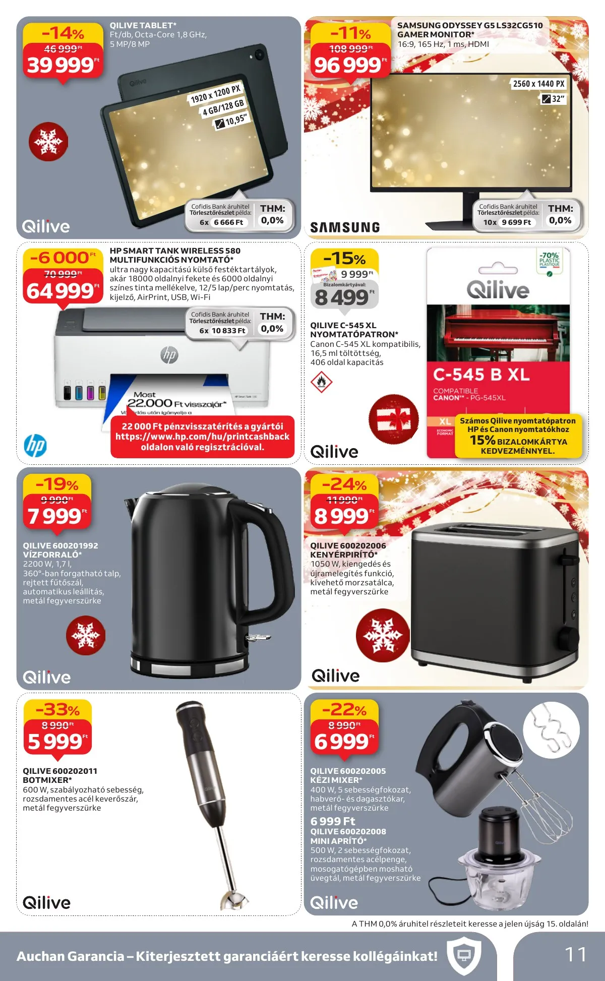Auchan akciós újság Hipermarket Elektronika 11.27–12.10 – 11. oldal