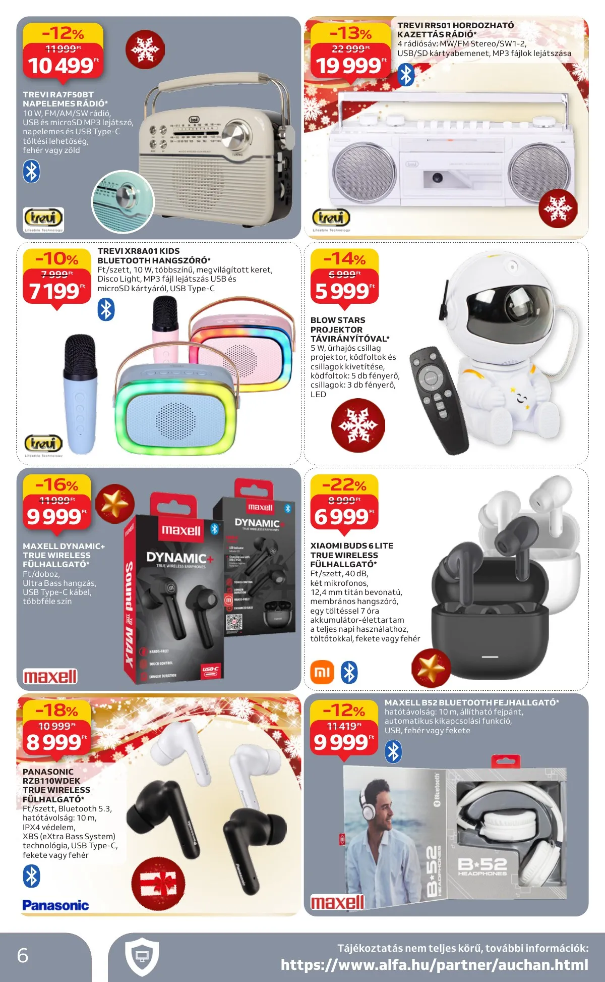 Auchan akciós újság Hipermarket Elektronika 11.27–12.10 – 6. oldal