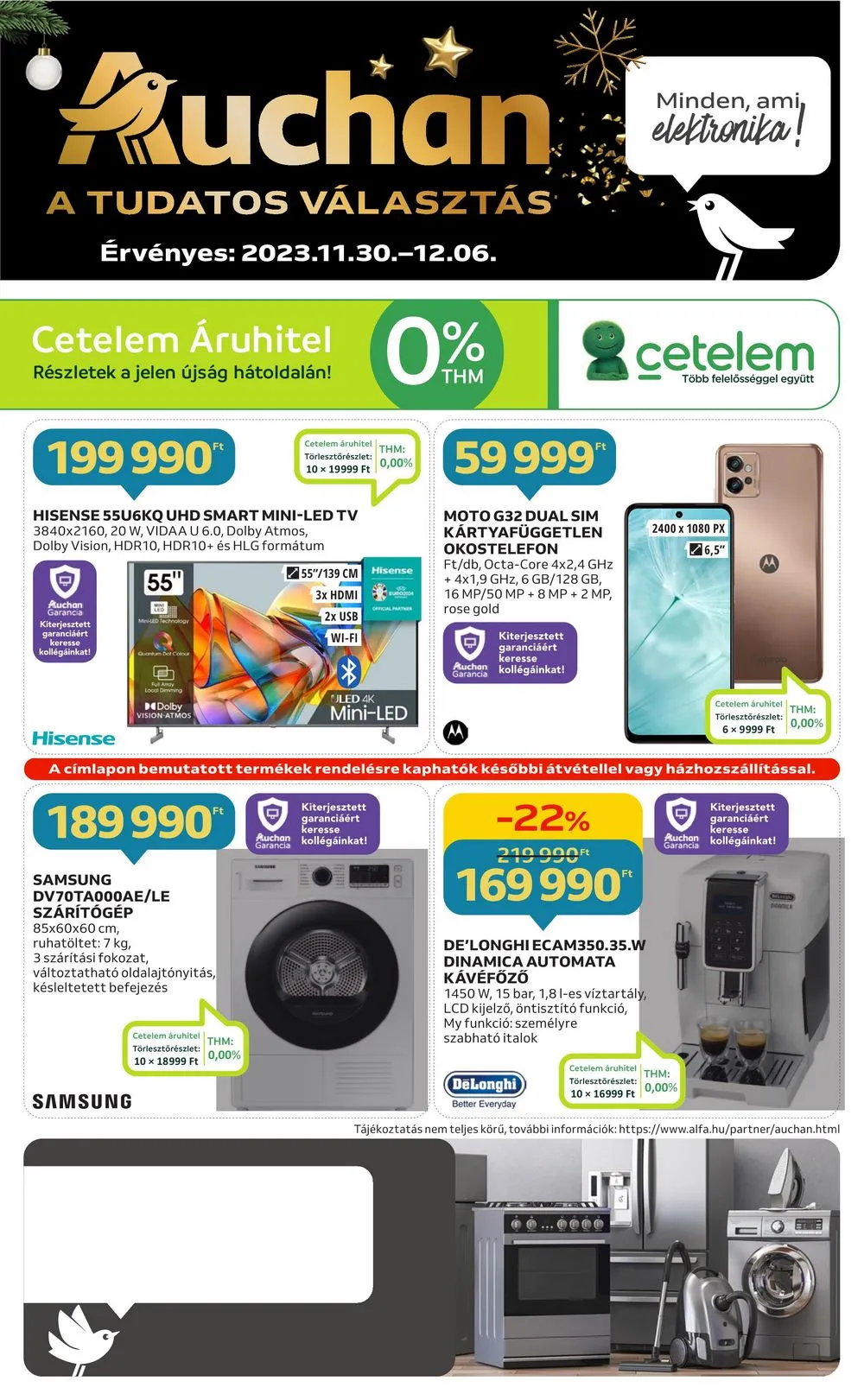 Auchan akciós újság Hipermarket elektronikai 11.30–12.07