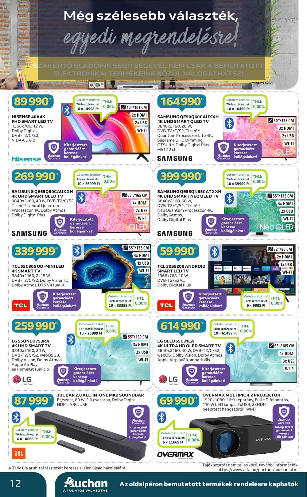 Auchan akciós újság Hipermarket elektronikai 11.30–12.07 – 12. oldal