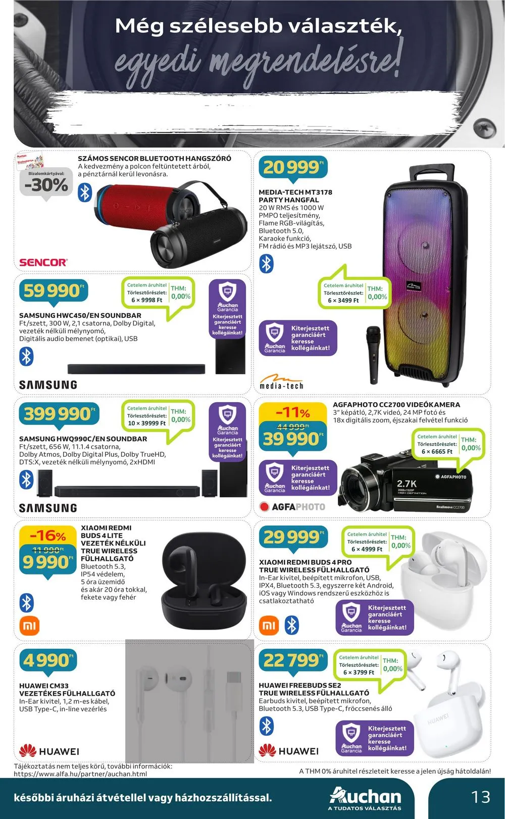 Auchan akciós újság Hipermarket elektronikai 11.30–12.07 – 13. oldal