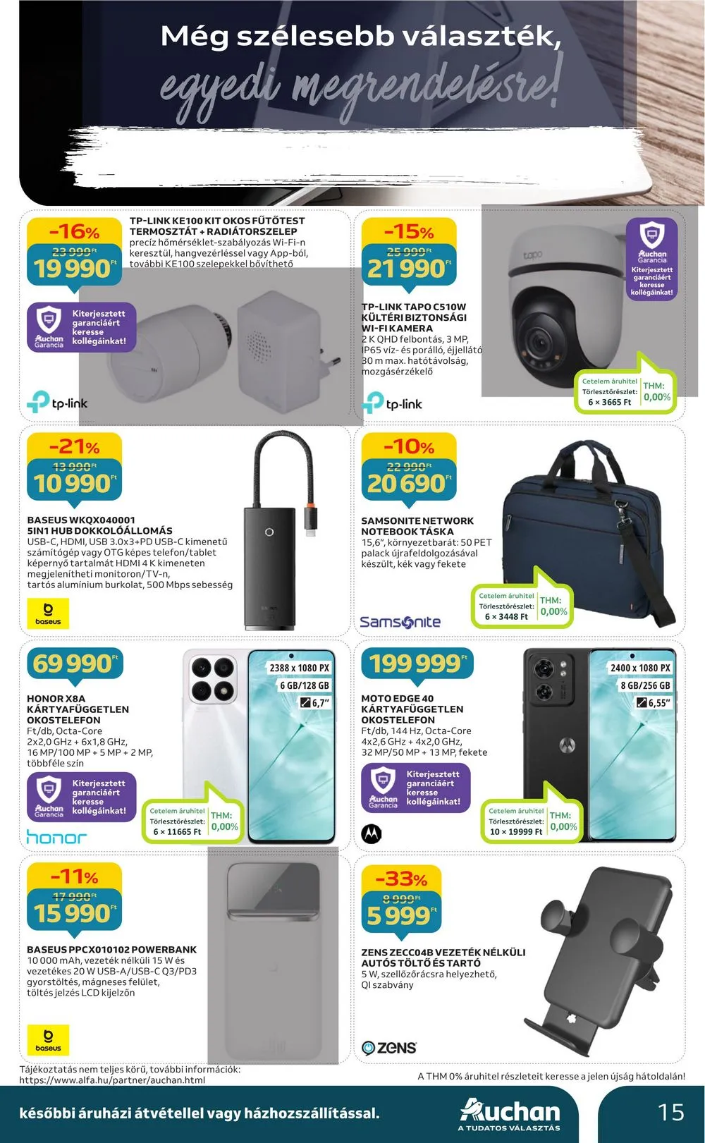 Auchan akciós újság Hipermarket elektronikai 11.30–12.07 – 15. oldal
