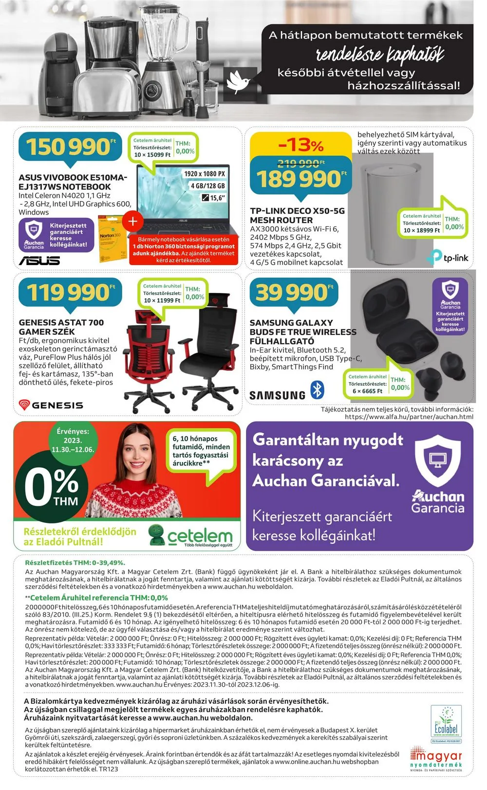 Auchan akciós újság Hipermarket elektronikai 11.30–12.07 – 16. oldal