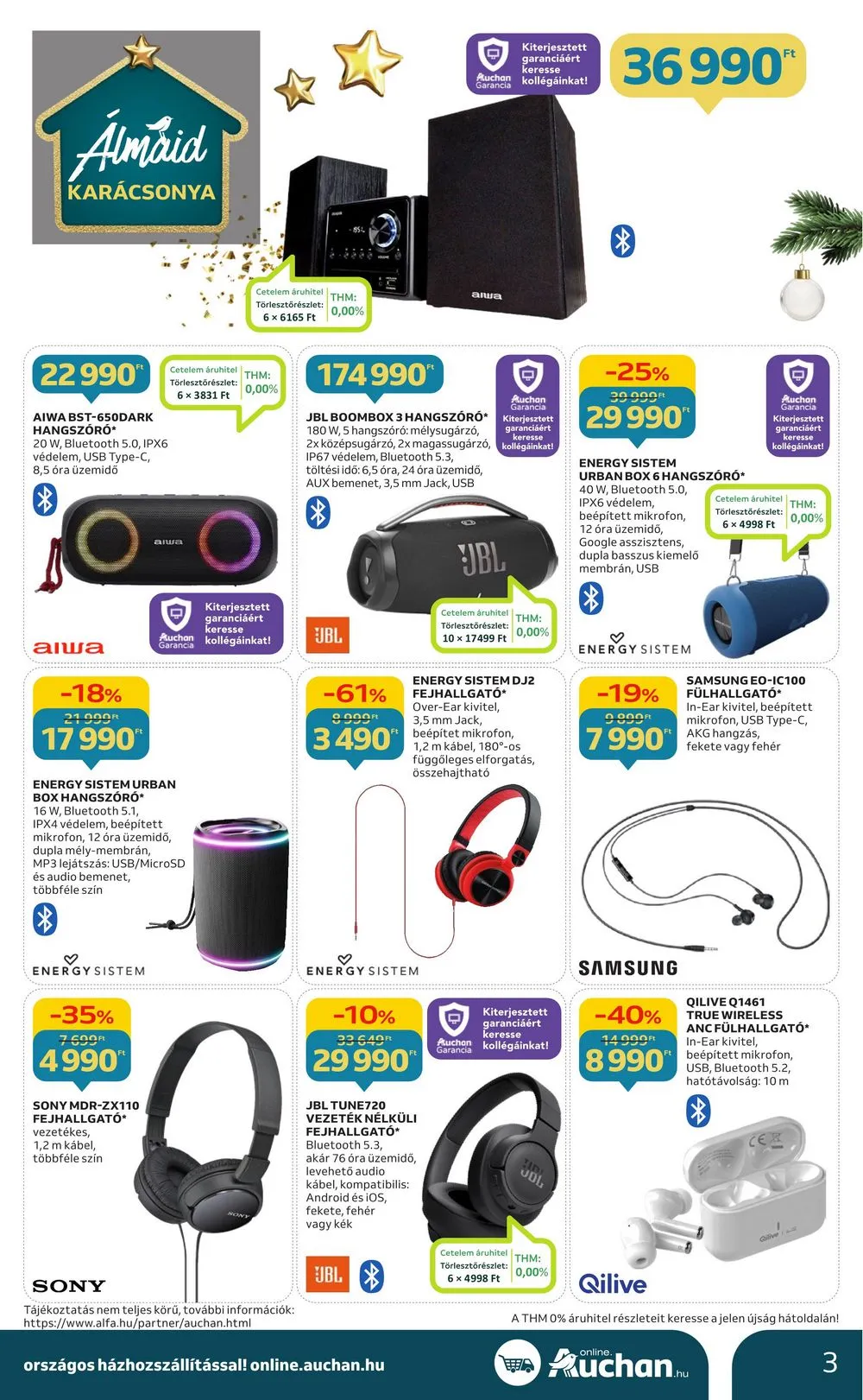 Auchan akciós újság Hipermarket elektronikai 11.30–12.07 – 3. oldal
