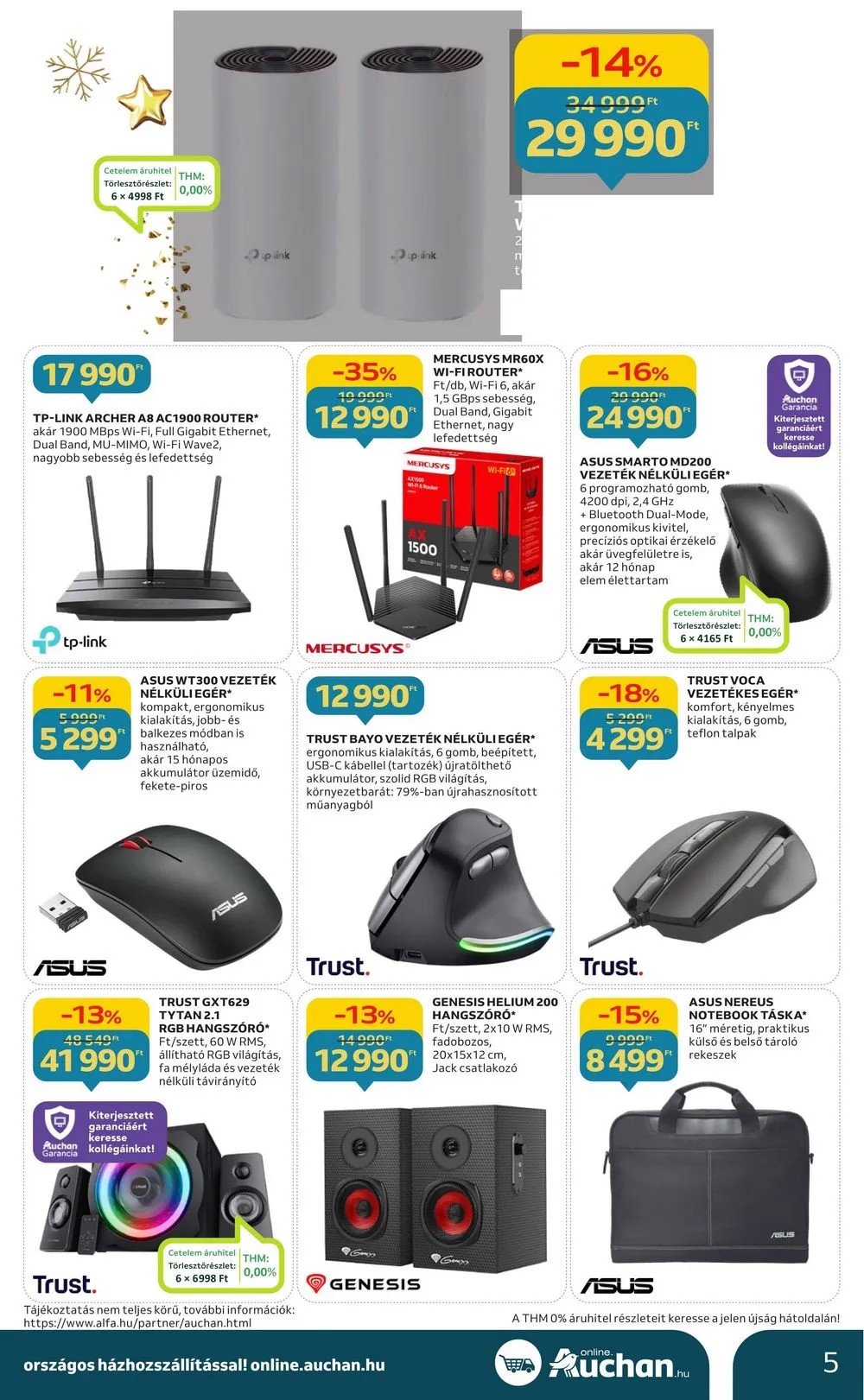 Auchan akciós újság Hipermarket elektronikai 11.30–12.07 – 5. oldal