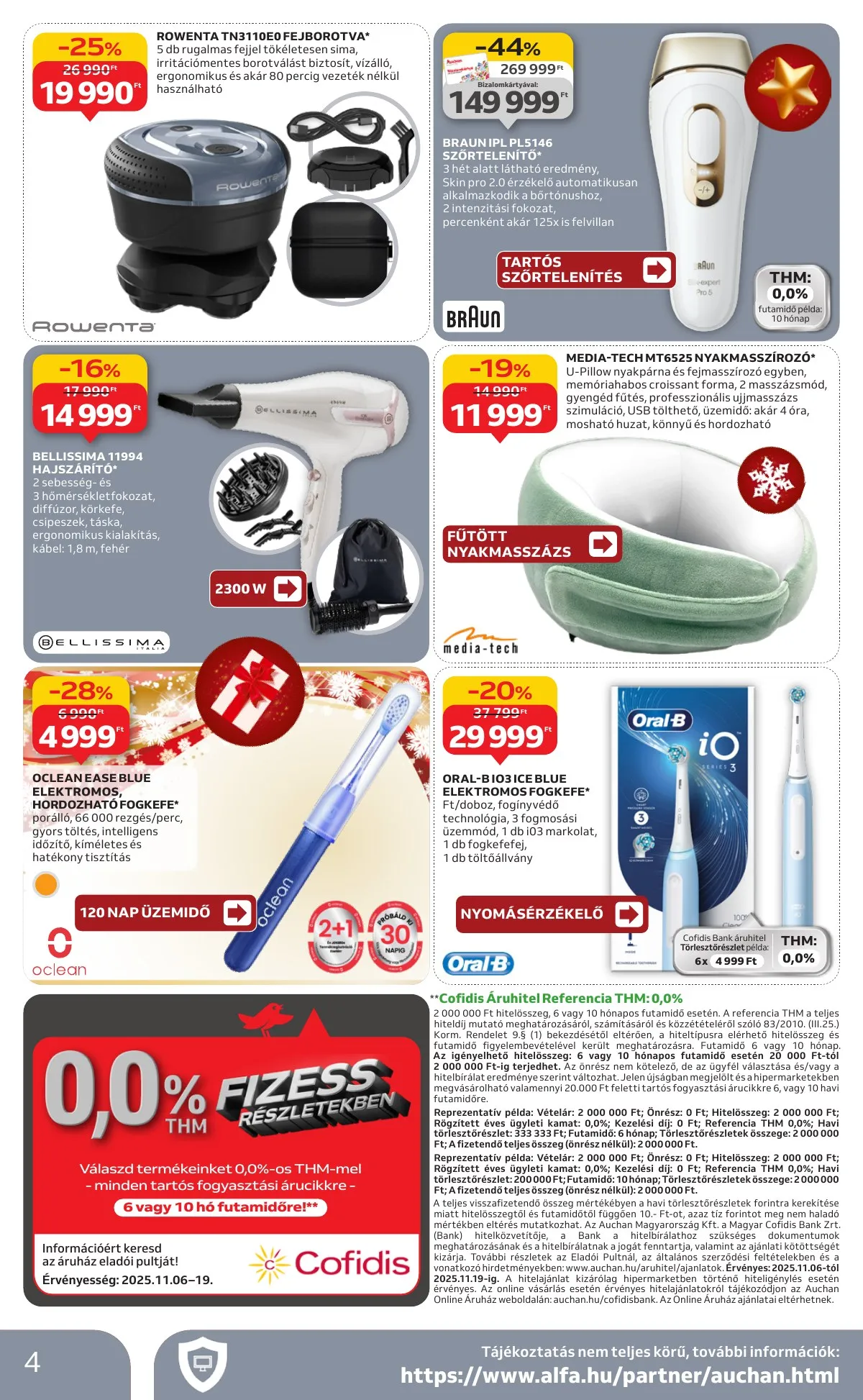 Auchan akciós újság Hipermarket elektronikai 11.06–11.19 – 4. oldal
