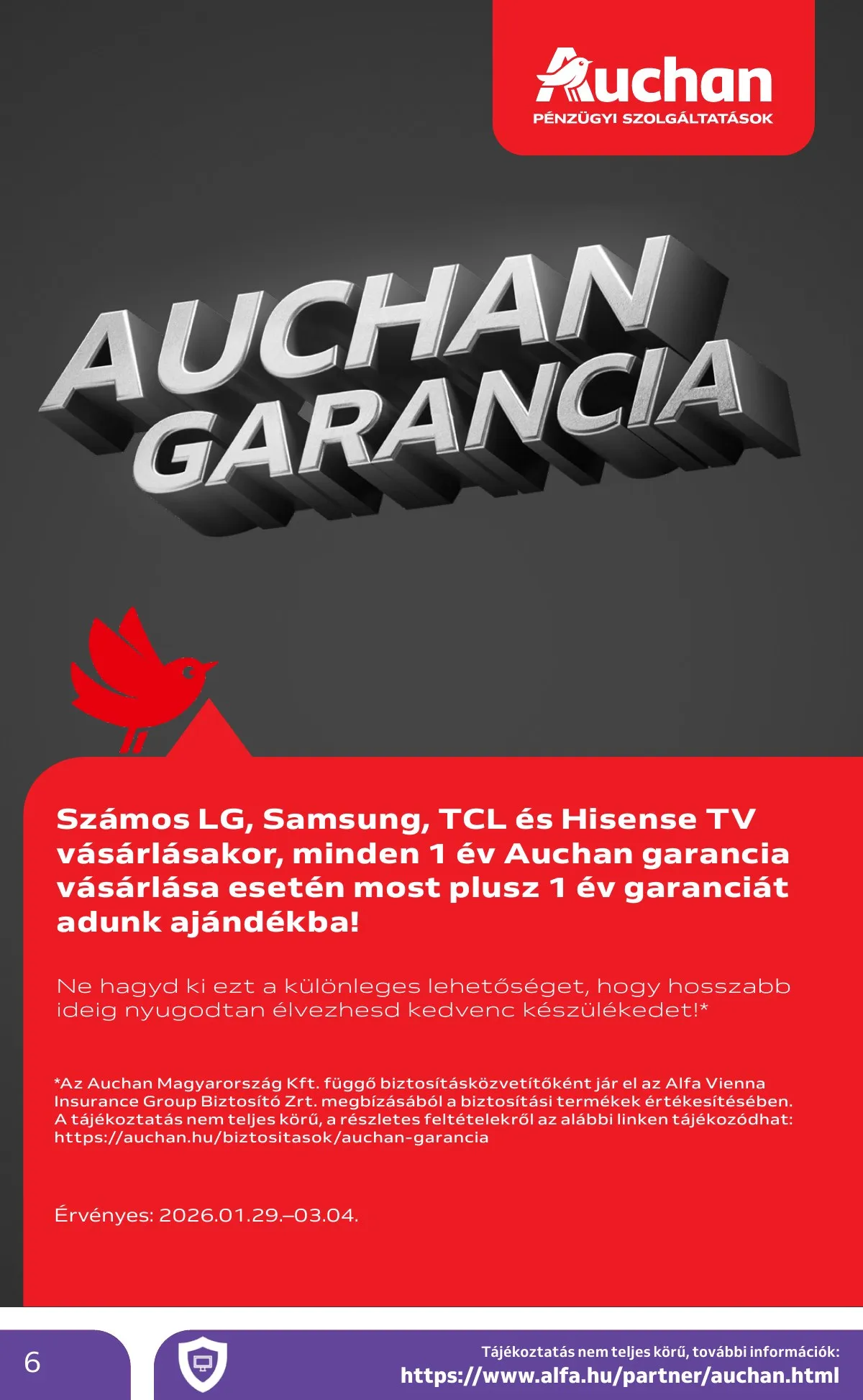 Auchan akciós újság Hipermarket Elektronikai 02.19–03.04 – 6. oldal