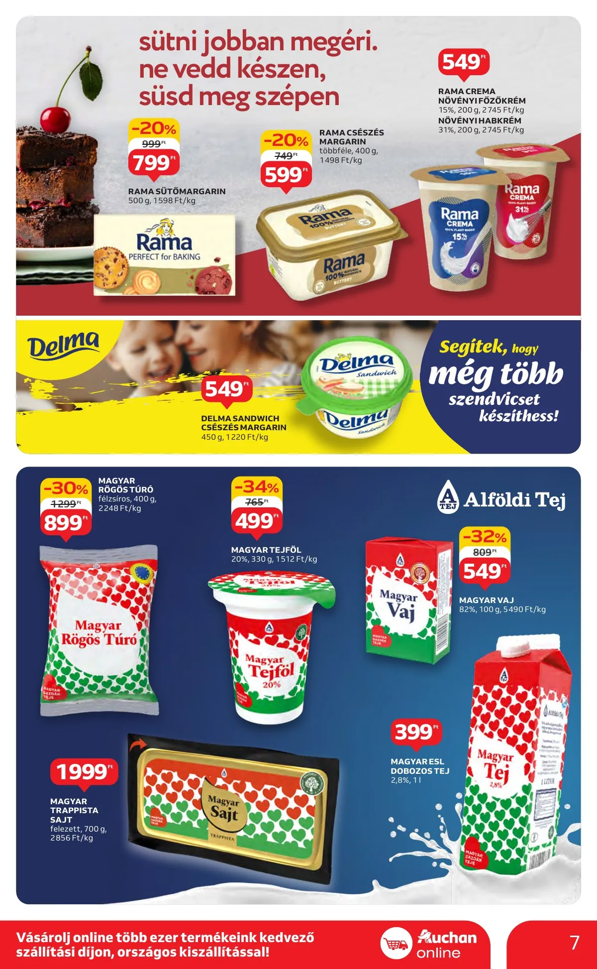 Auchan akciós újság Hipermarket élelmiszer 11.07–11.13 – 7. oldal