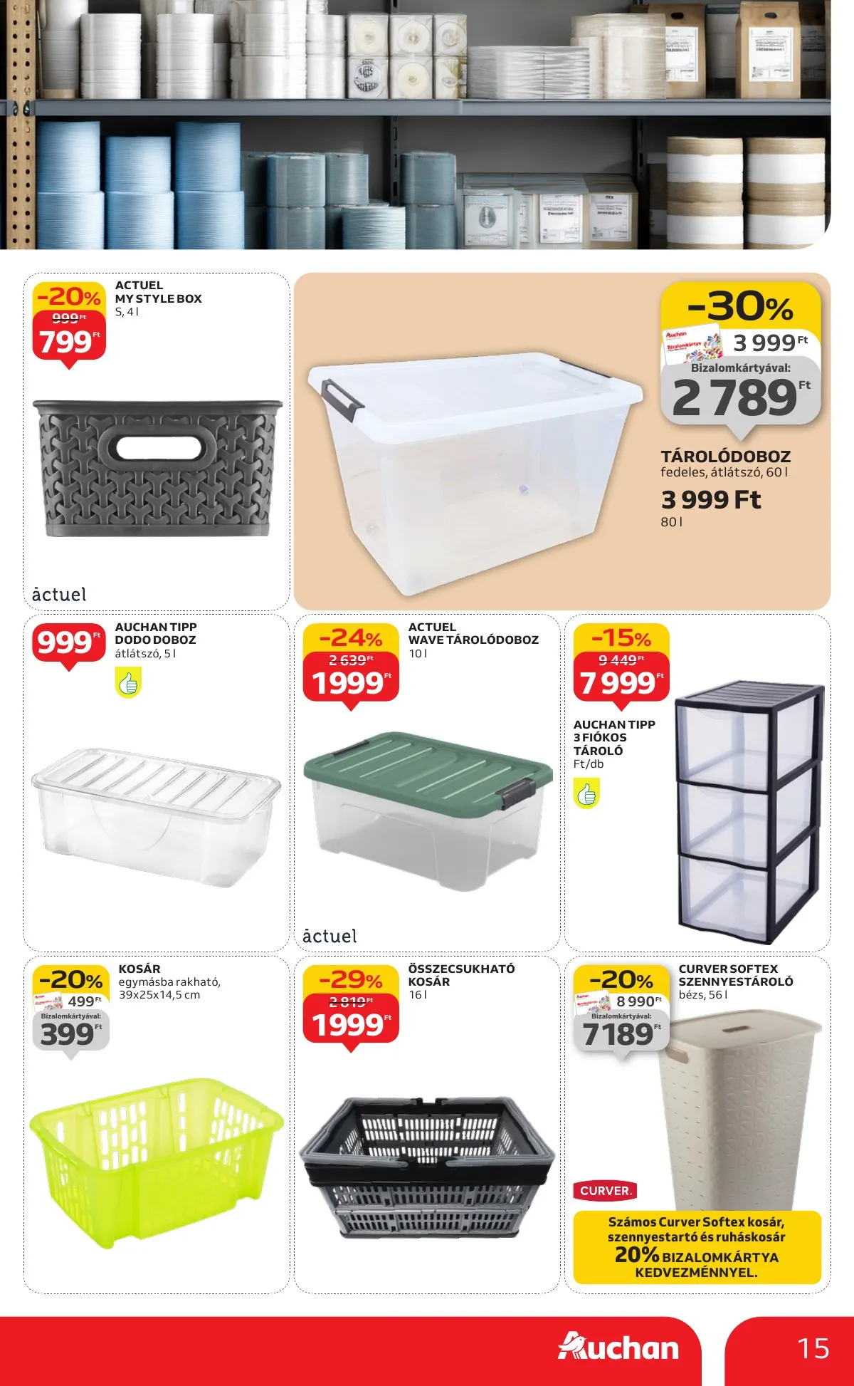 Auchan akciós újság Hipermarket Evindito 01.15–02.04 – 15. oldal