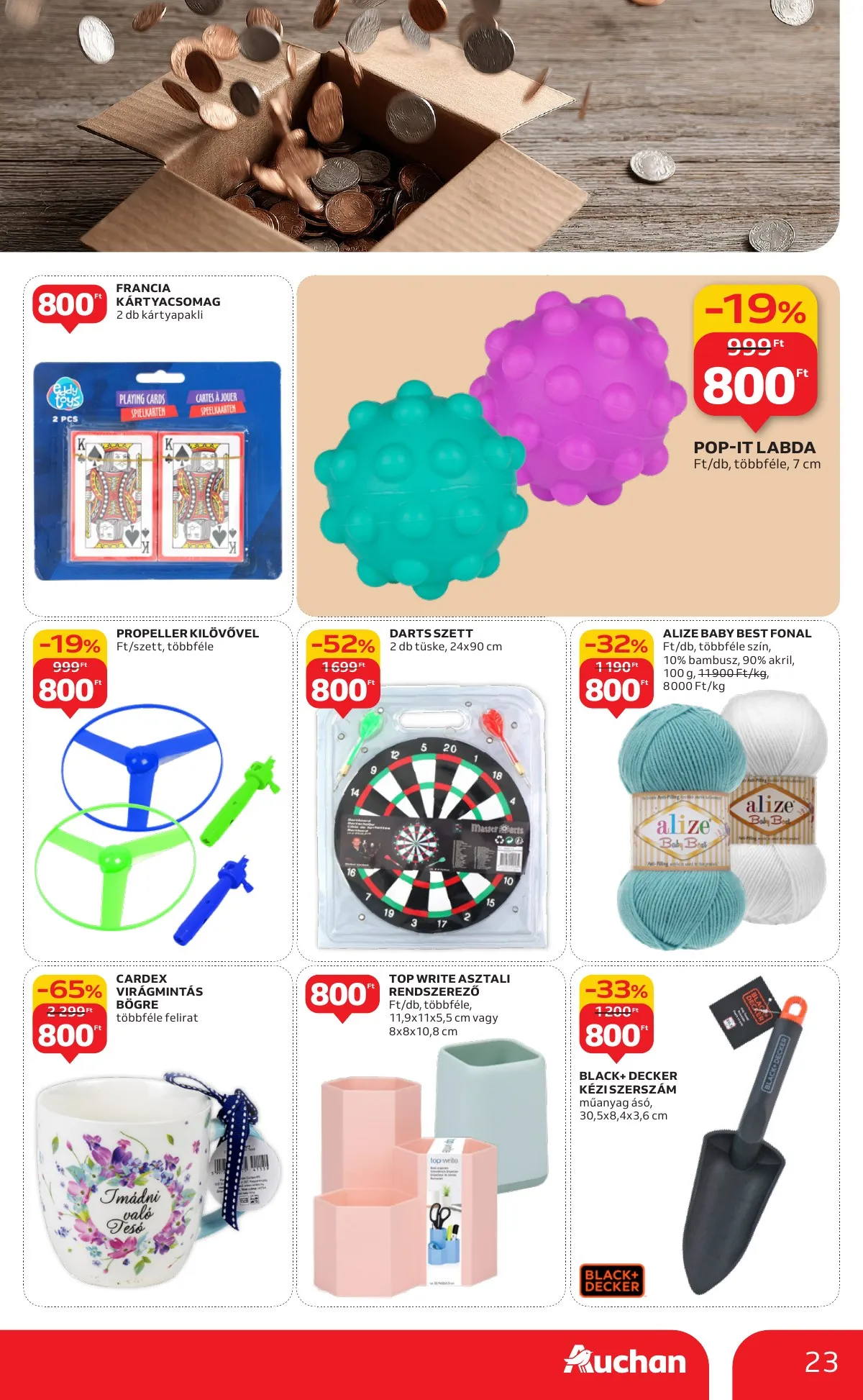 Auchan akciós újság Hipermarket Evindito 01.15–02.04 – 23. oldal