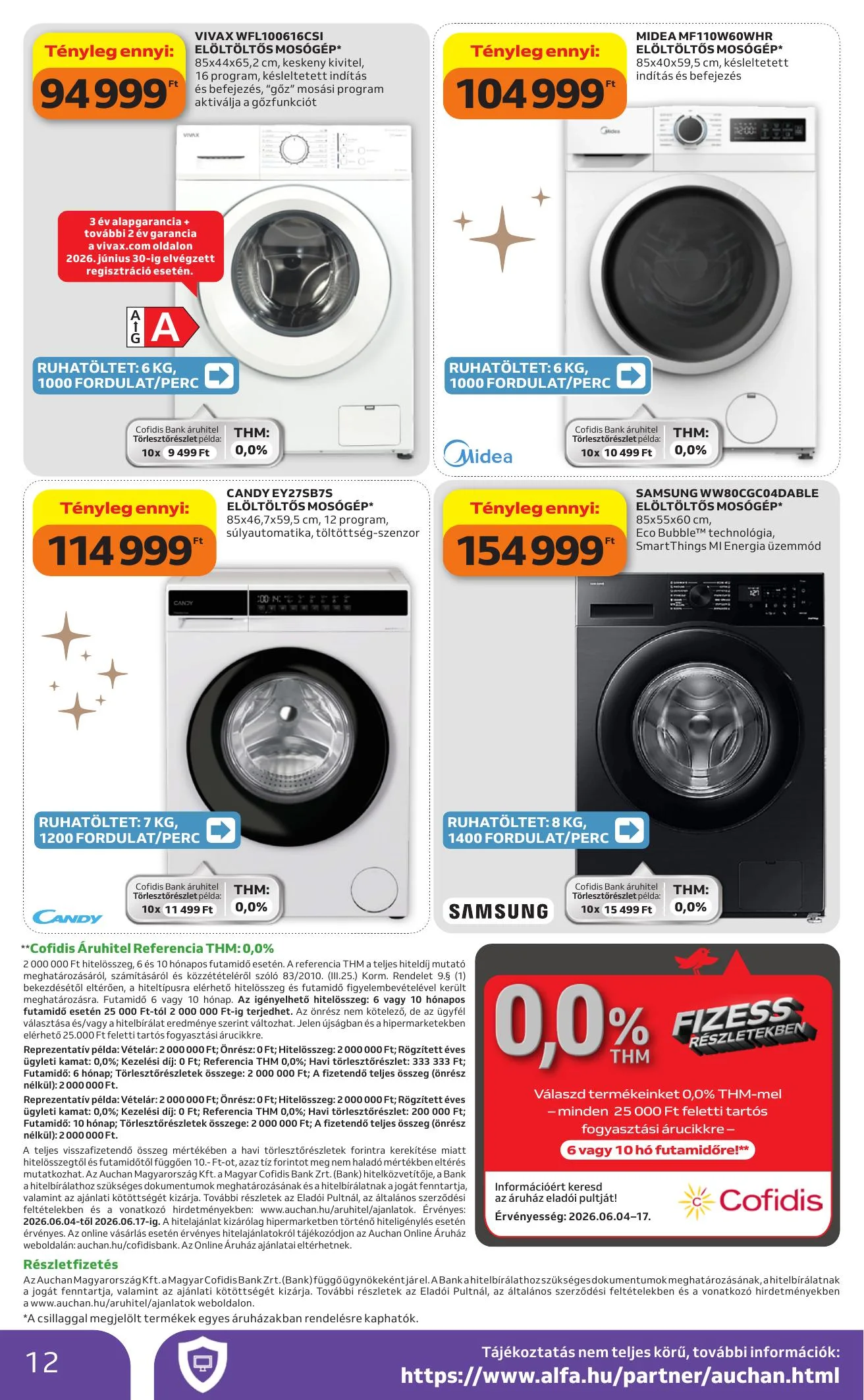 Auchan akciós újság Hipermarket Feher hetek 06.04–06.17 – 12. oldal