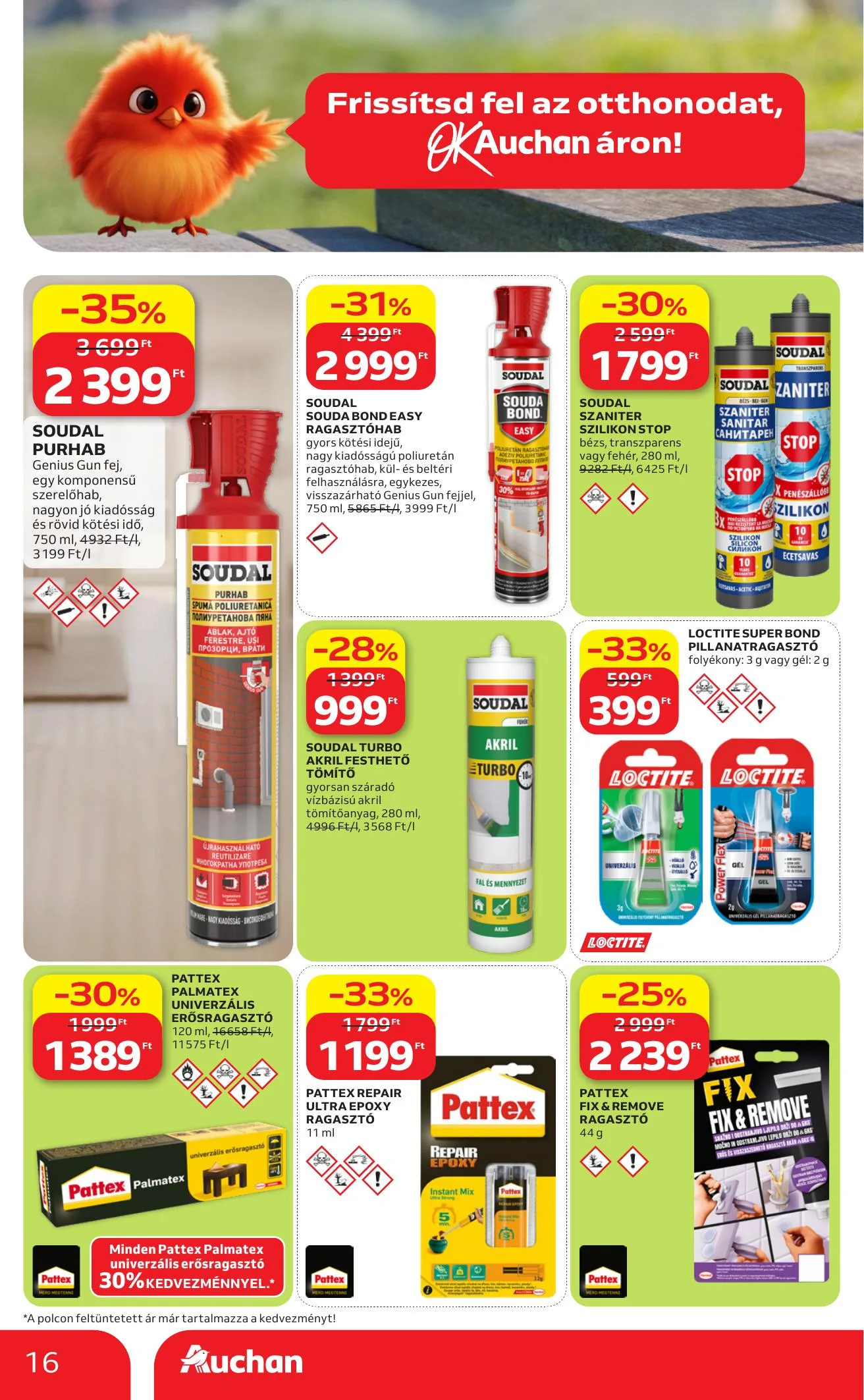 Auchan akciós újság Hipermarket Feher hetek 06.04–06.17 – 16. oldal