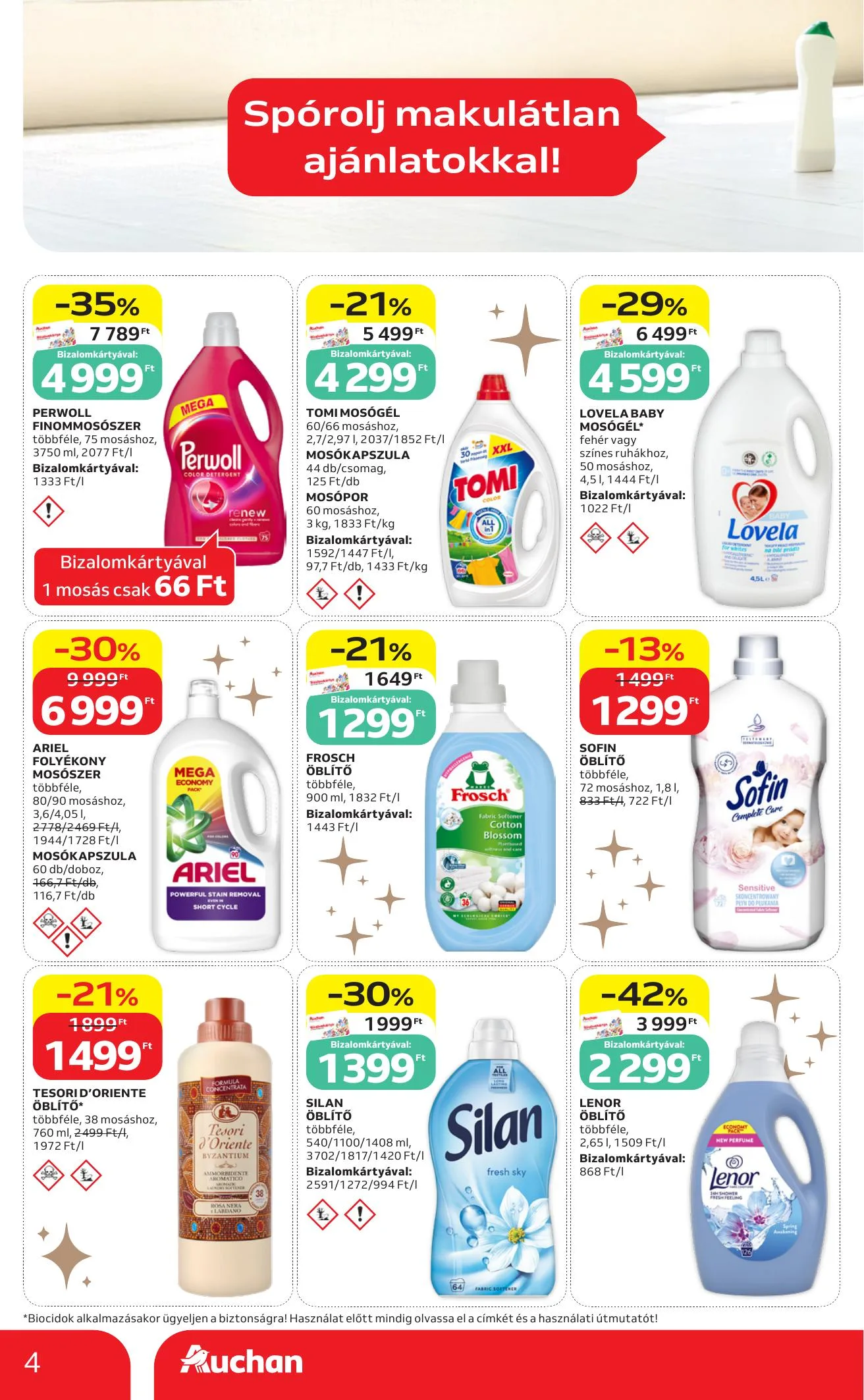 Auchan akciós újság Hipermarket Feher hetek 06.04–06.17 – 4. oldal