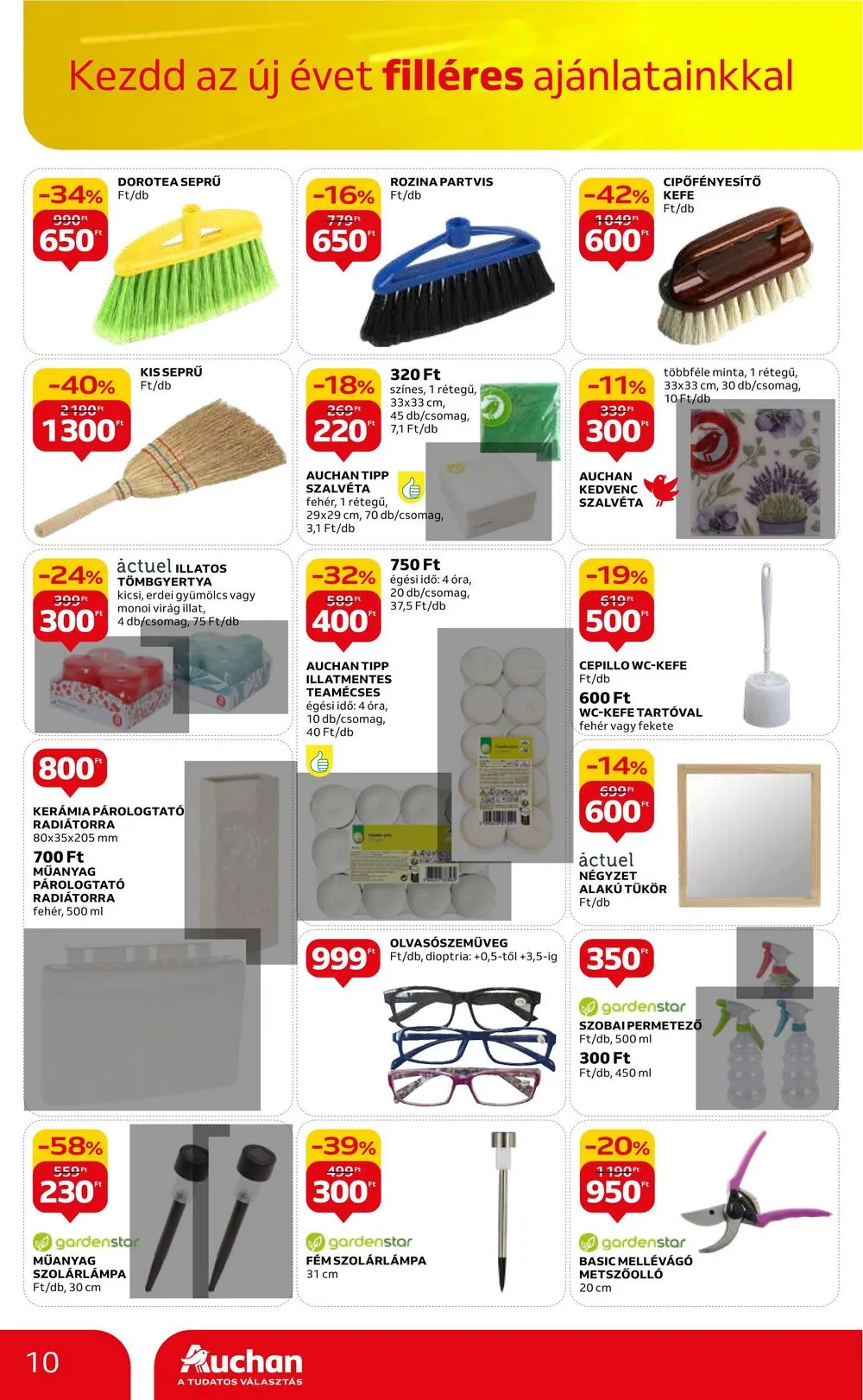 Auchan akciós újság Hipermarket filleres ajanlatok 01.11–01.24 – 10. oldal
