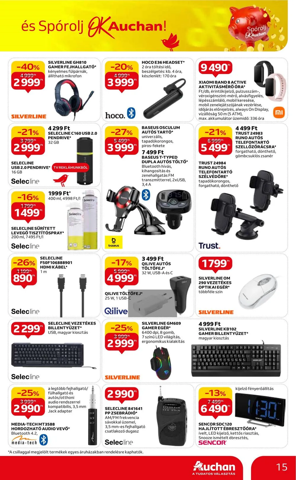 Auchan akciós újság Hipermarket filleres ajanlatok 01.11–01.24 – 15. oldal