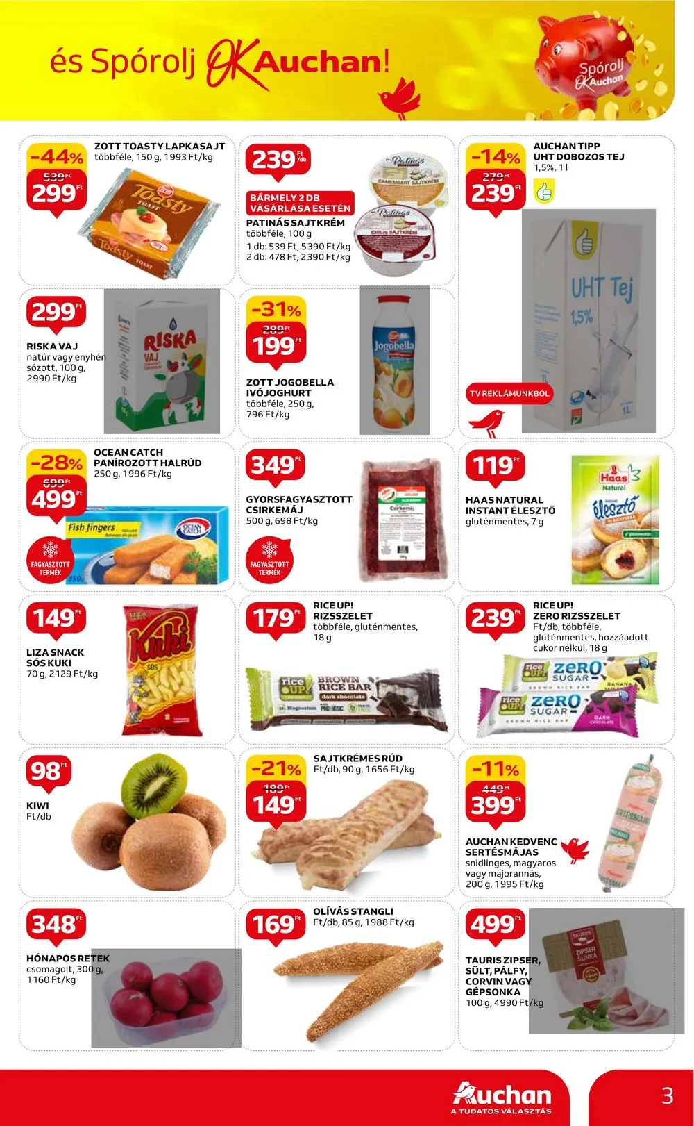 Auchan akciós újság Hipermarket filleres ajanlatok 01.11–01.24 – 3. oldal