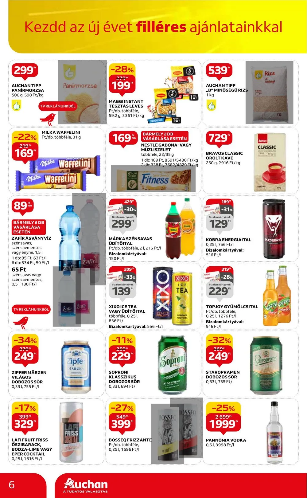 Auchan akciós újság Hipermarket filleres ajanlatok 01.11–01.24 – 6. oldal