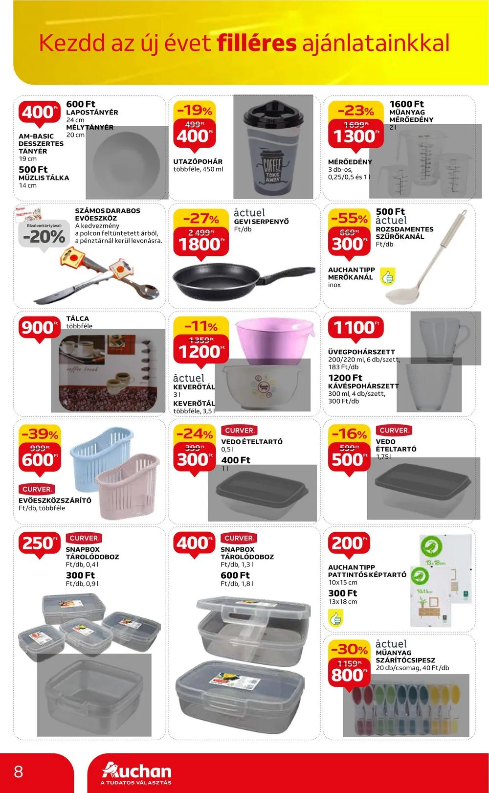 Auchan akciós újság Hipermarket filleres ajanlatok 01.11–01.24 – 8. oldal