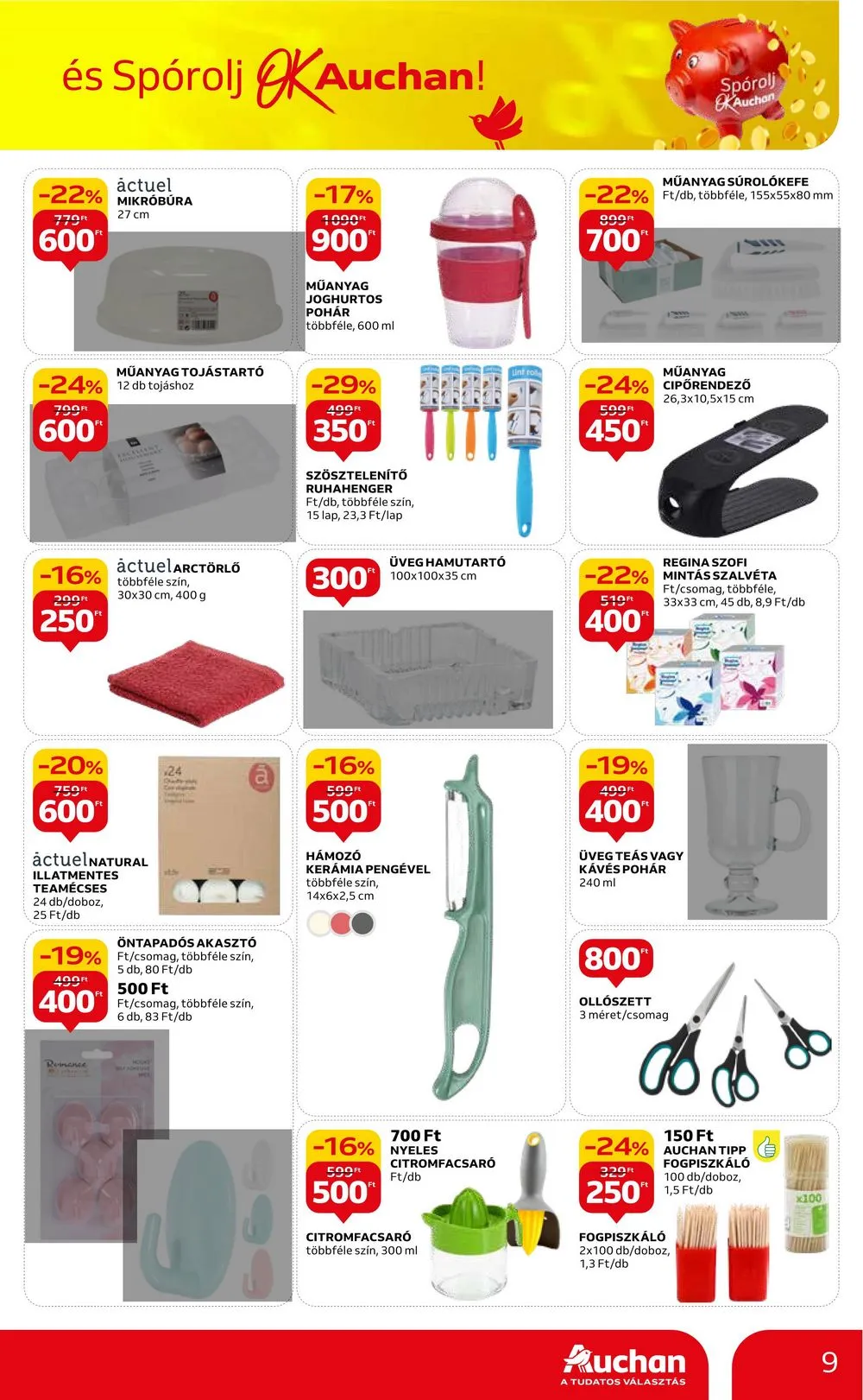 Auchan akciós újság Hipermarket filleres ajanlatok 01.11–01.24 – 9. oldal