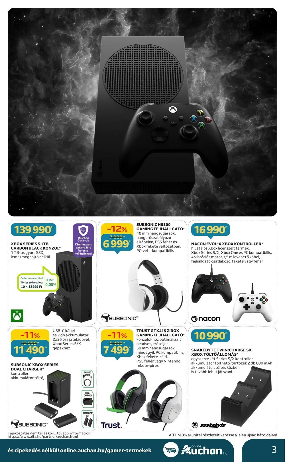 Auchan akciós újság Hipermarket gamer 11.30–12.24 – 3. oldal