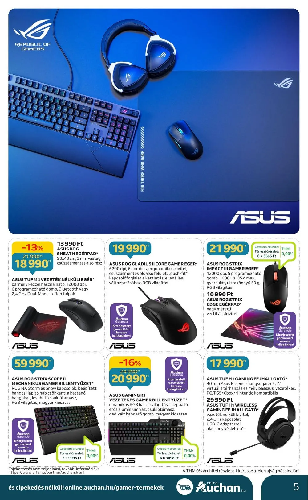 Auchan akciós újság Hipermarket gamer 11.30–12.24 – 5. oldal
