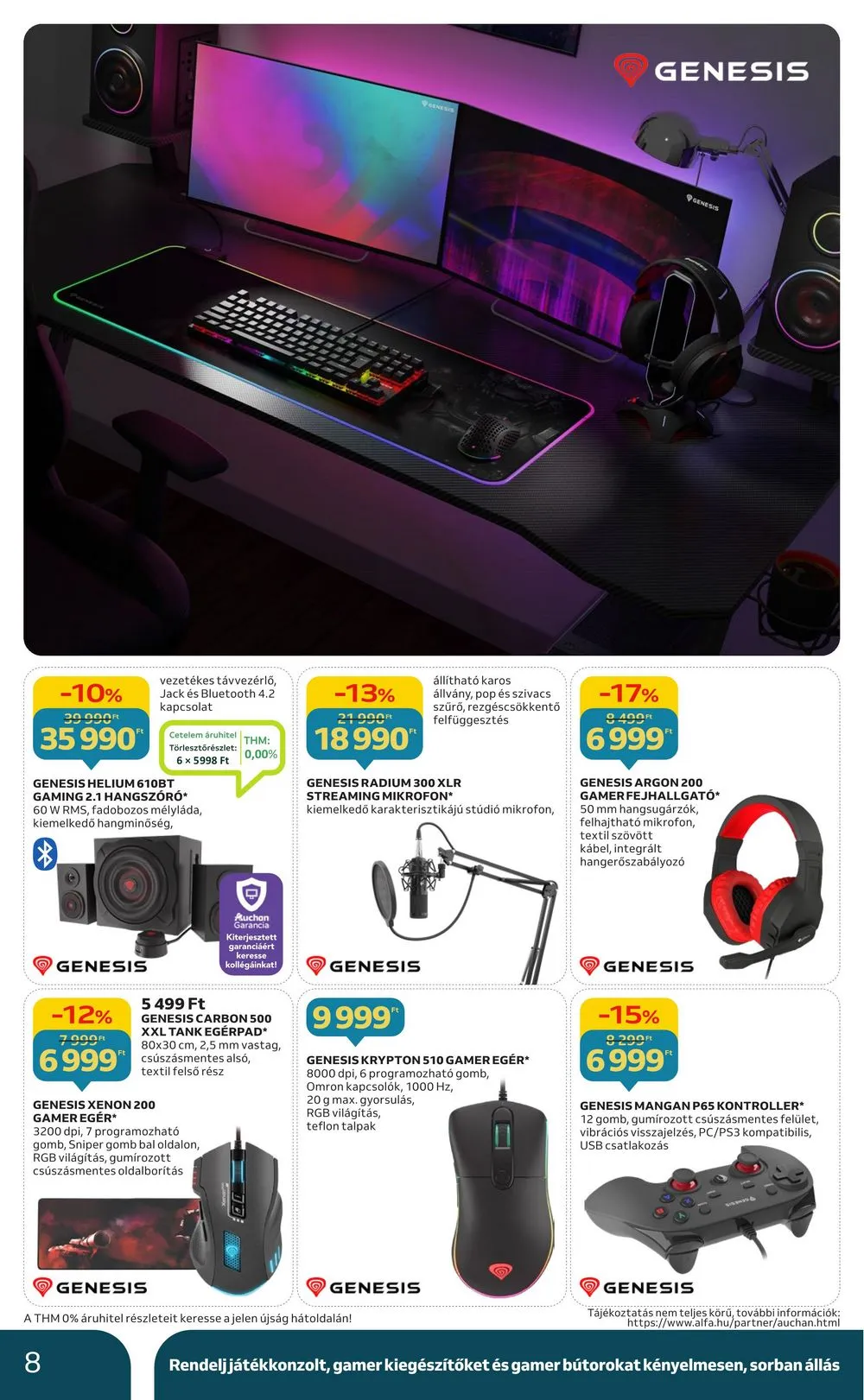 Auchan akciós újság Hipermarket gamer 11.30–12.24 – 8. oldal
