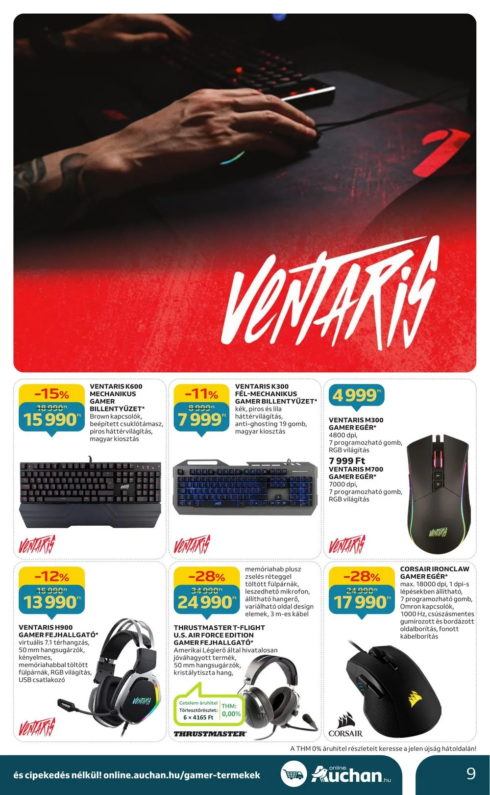 Auchan akciós újság Hipermarket gamer 11.30–12.24 – 9. oldal